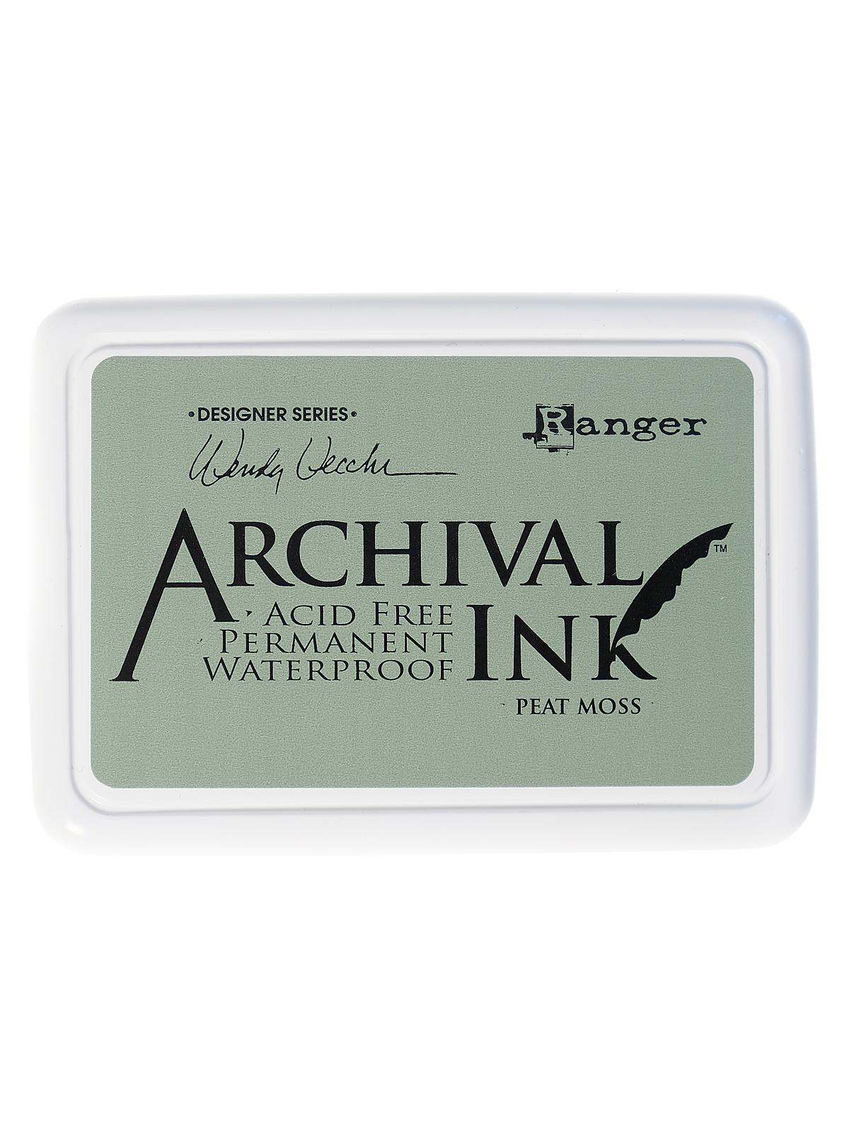Archival Ink Wendy Vecchi Designer Series peat moss 2 1 2 in. x 3 3 4 in. pad