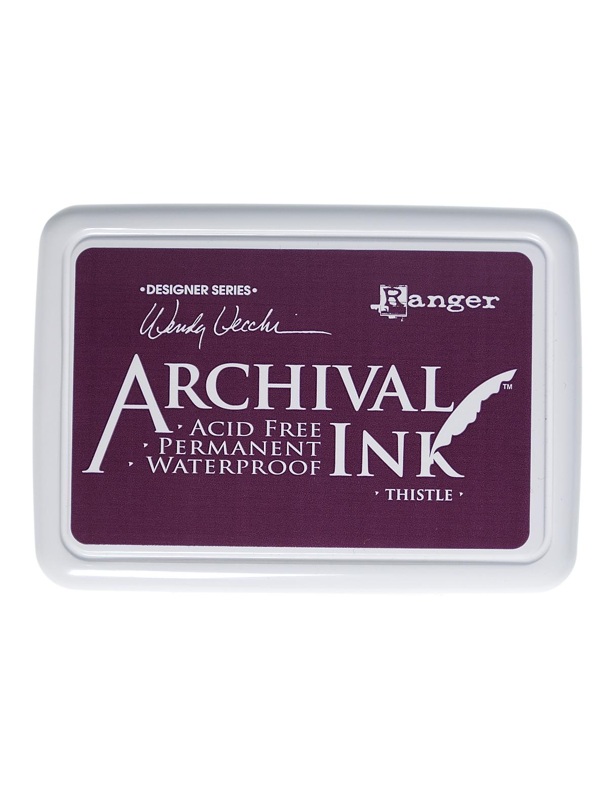 Archival Ink Wendy Vecchi Designer Series thistle 2 1 2 in. x 3 3 4 in. pad