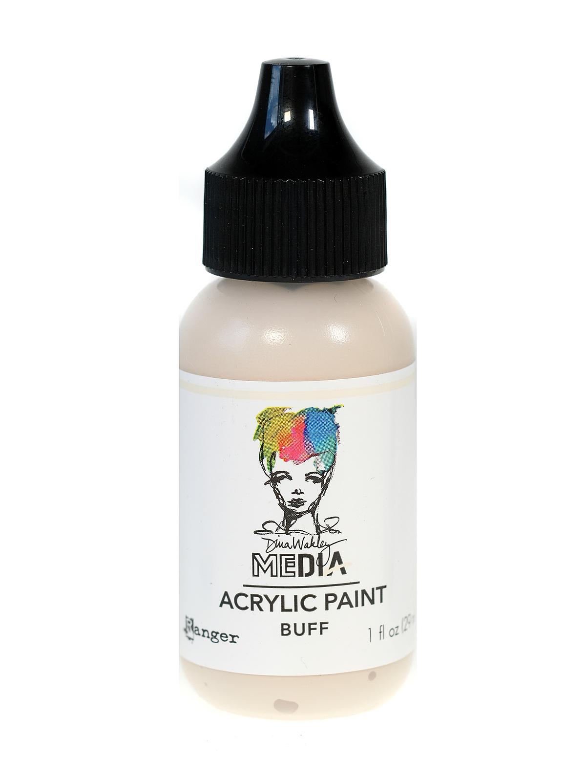 Dina Wakley Media Heavy Body Acrylic Paints 1 oz. bottle buff