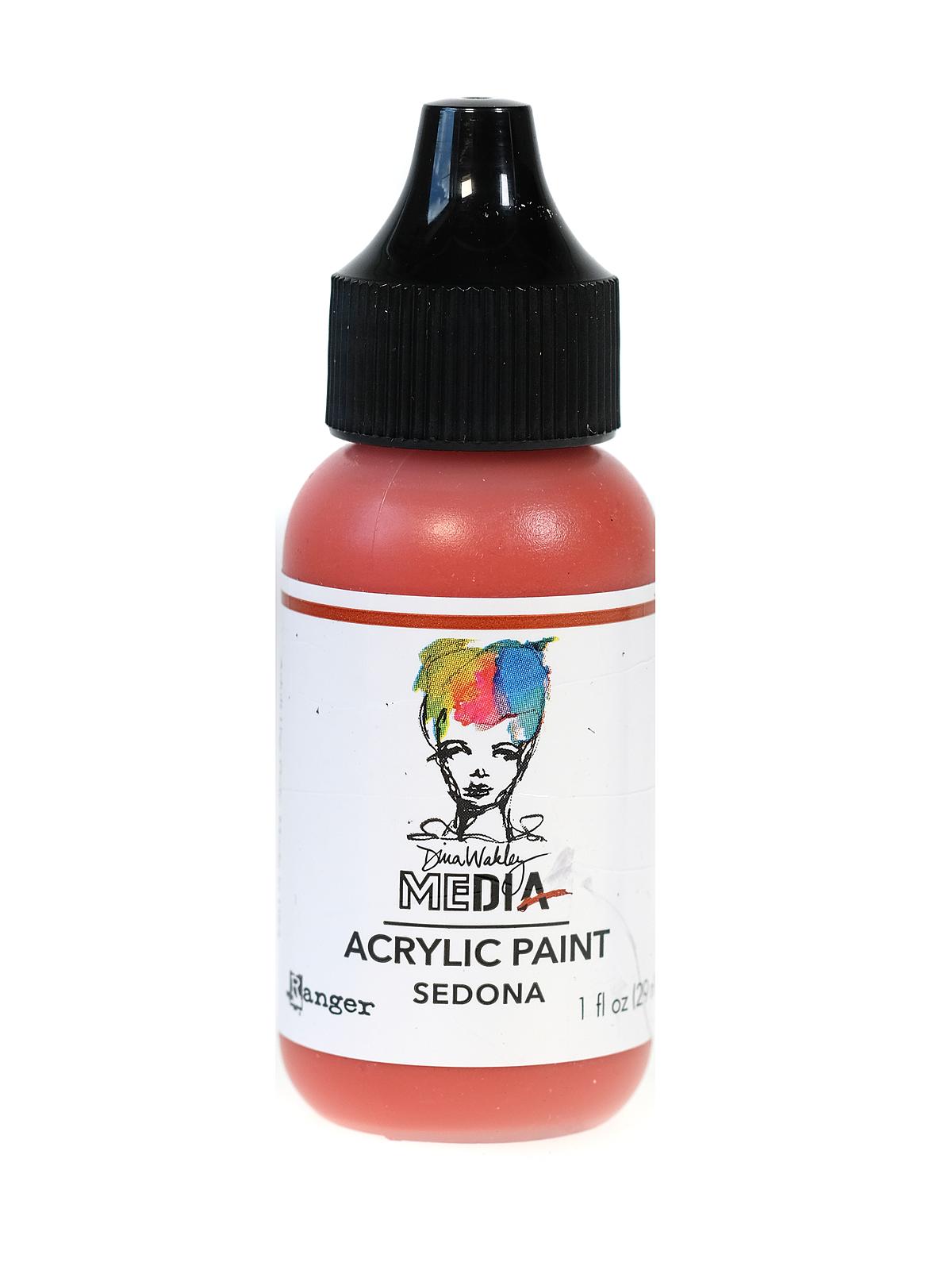Dina Wakley Media Heavy Body Acrylic Paints 1 oz. bottle sedona