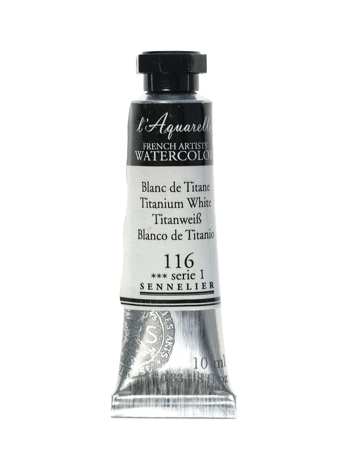 L'Aquarelle French Artists' Watercolor titanium white 10 ml C1