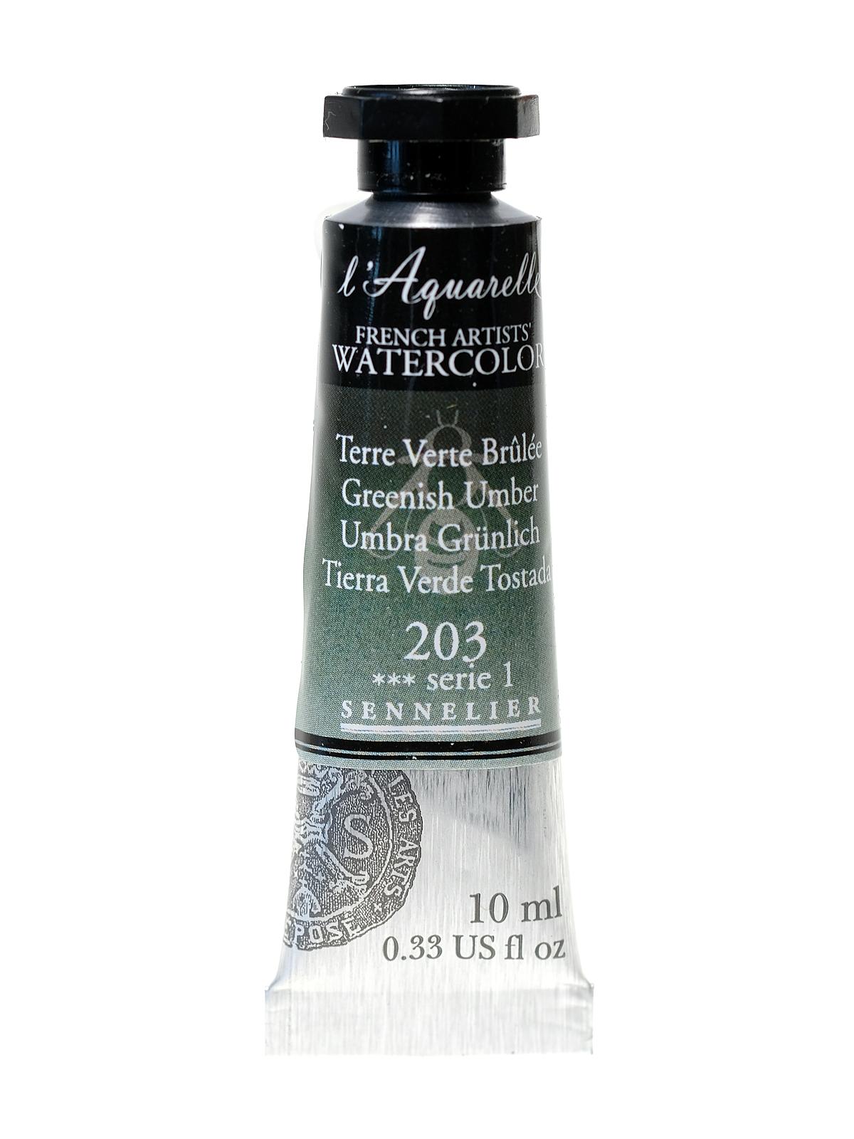 L'Aquarelle French Artists' Watercolor greenish umber 10 ml C94