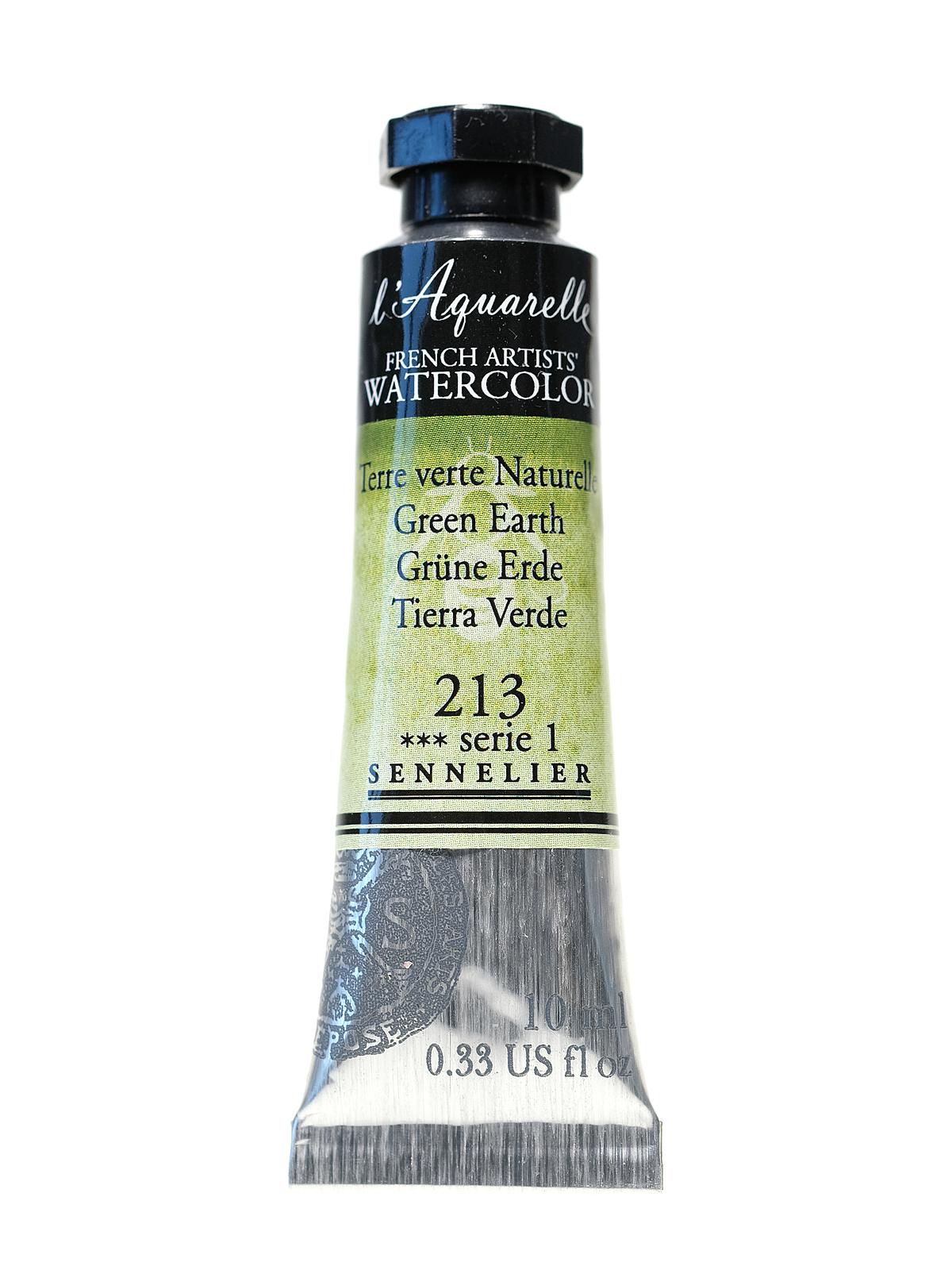 L'Aquarelle French Artists' Watercolor green earth 10 ml C69