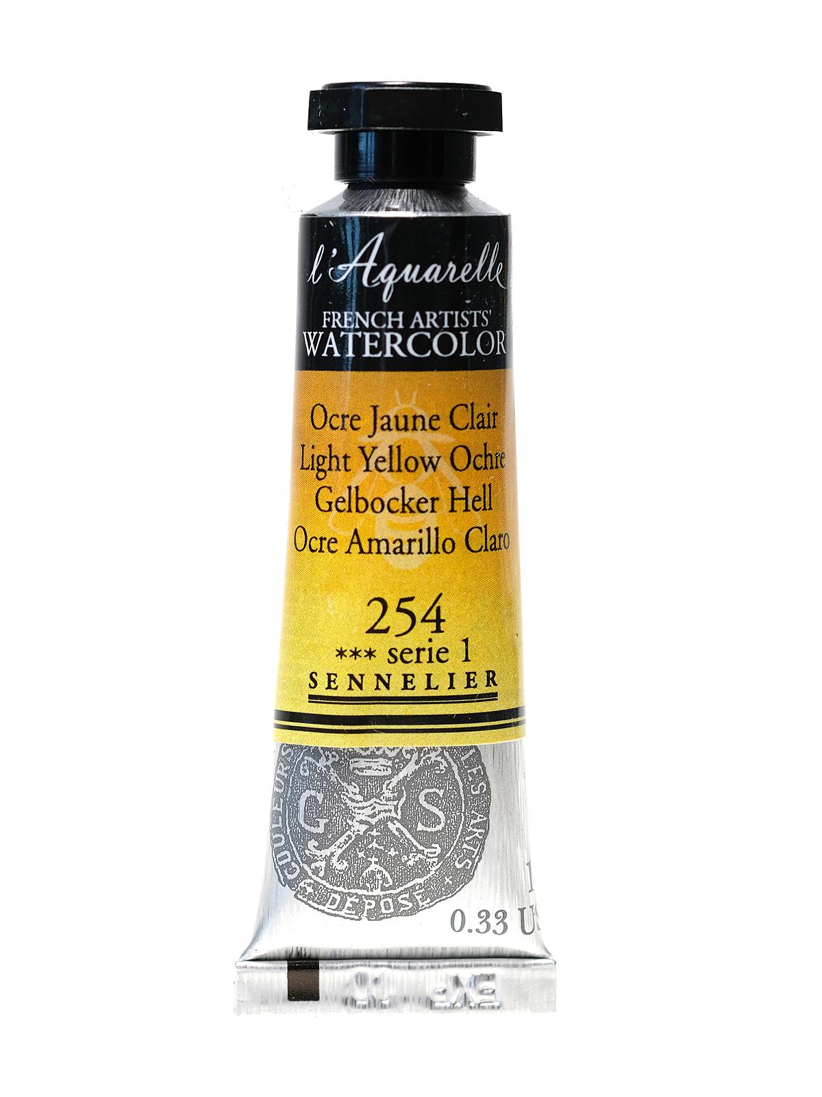 L'Aquarelle French Artists' Watercolor light yellow ochre 10 ml C77