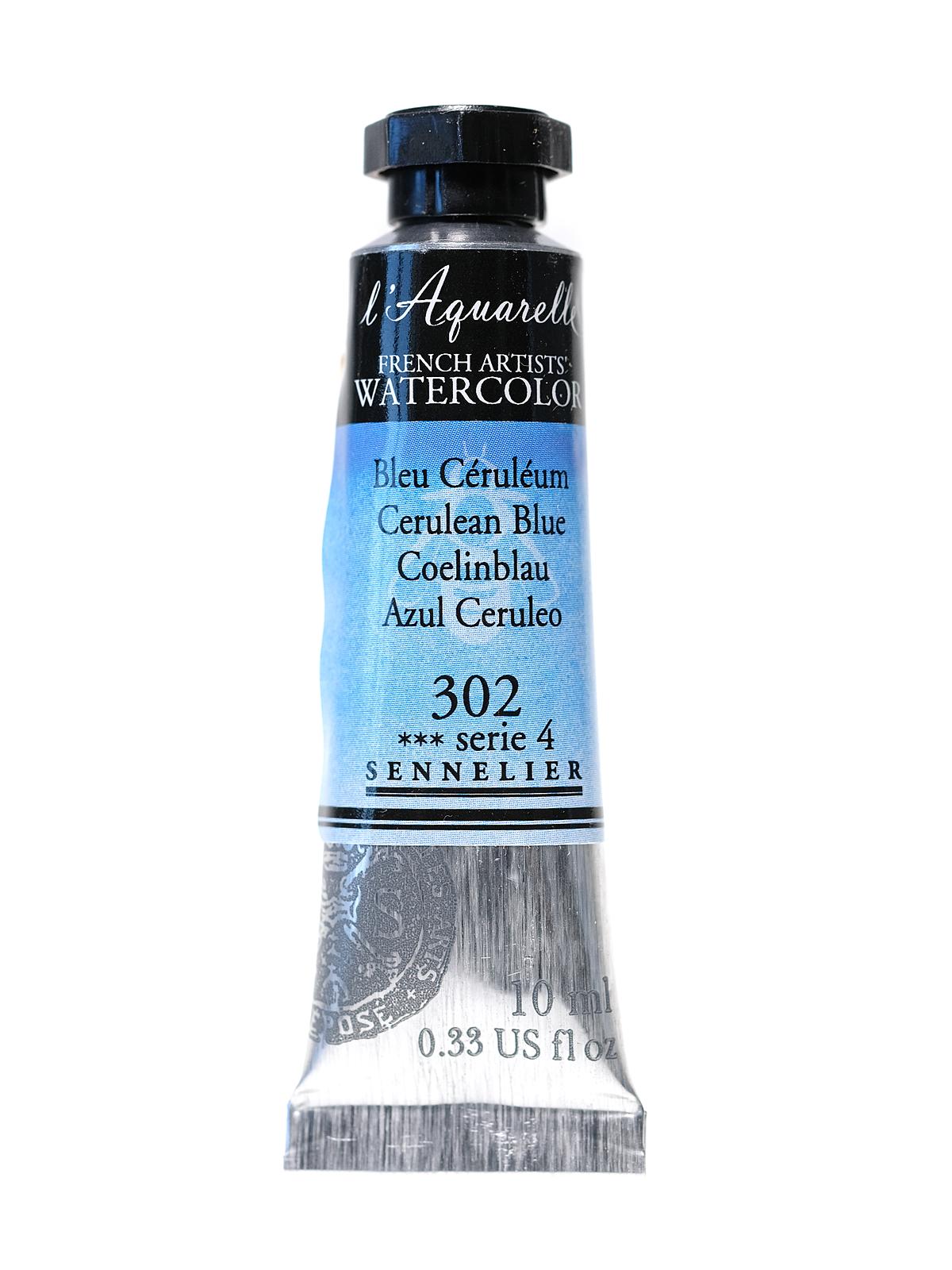 L'Aquarelle French Artists' Watercolor cerulean blue 10 ml C56