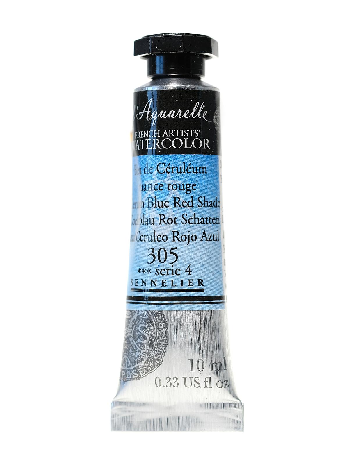 L'Aquarelle French Artists' Watercolor cerulean blue red shade 10 ml C57