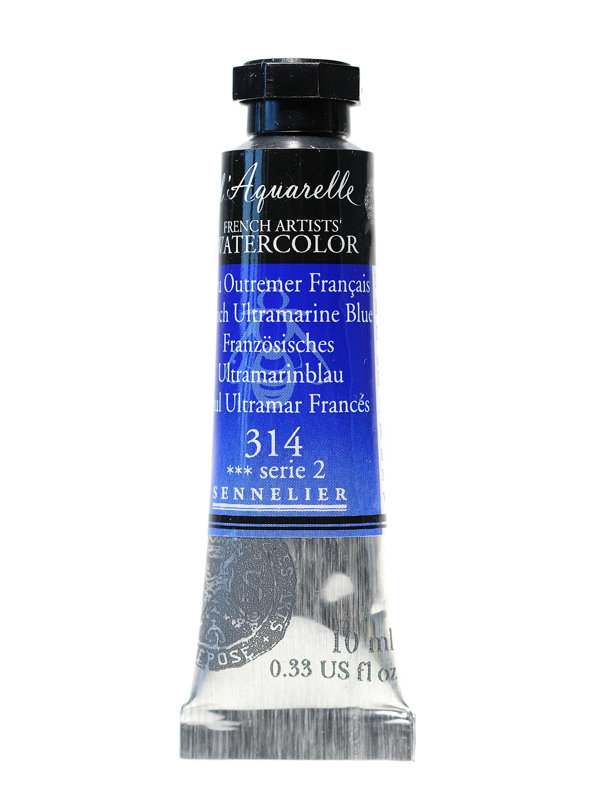 L'Aquarelle French Artists' Watercolor French ultramarine blue 10 ml C50