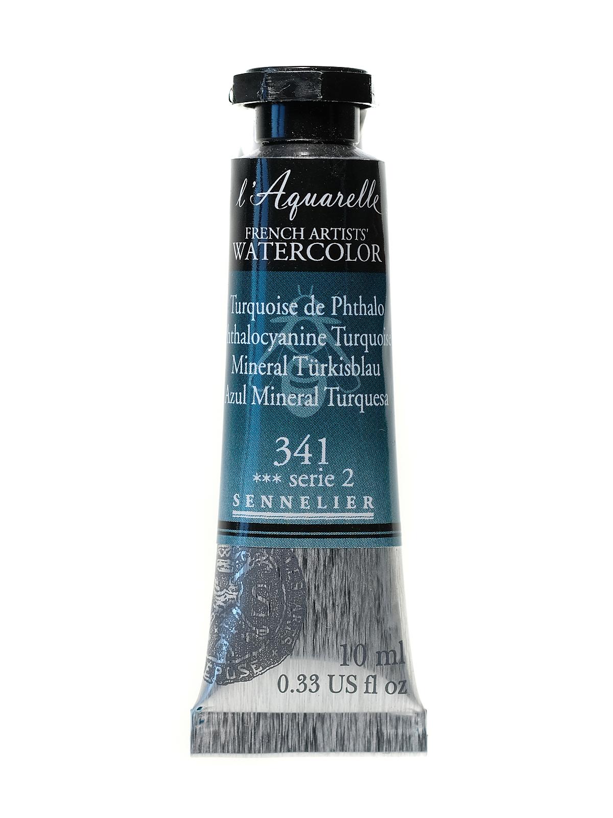 L'Aquarelle French Artists' Watercolor phthalo turquoise 10 ml C60