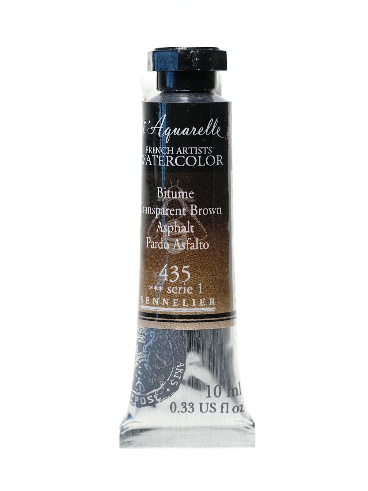 L'Aquarelle French Artists' Watercolor transparent brown 10 ml C91