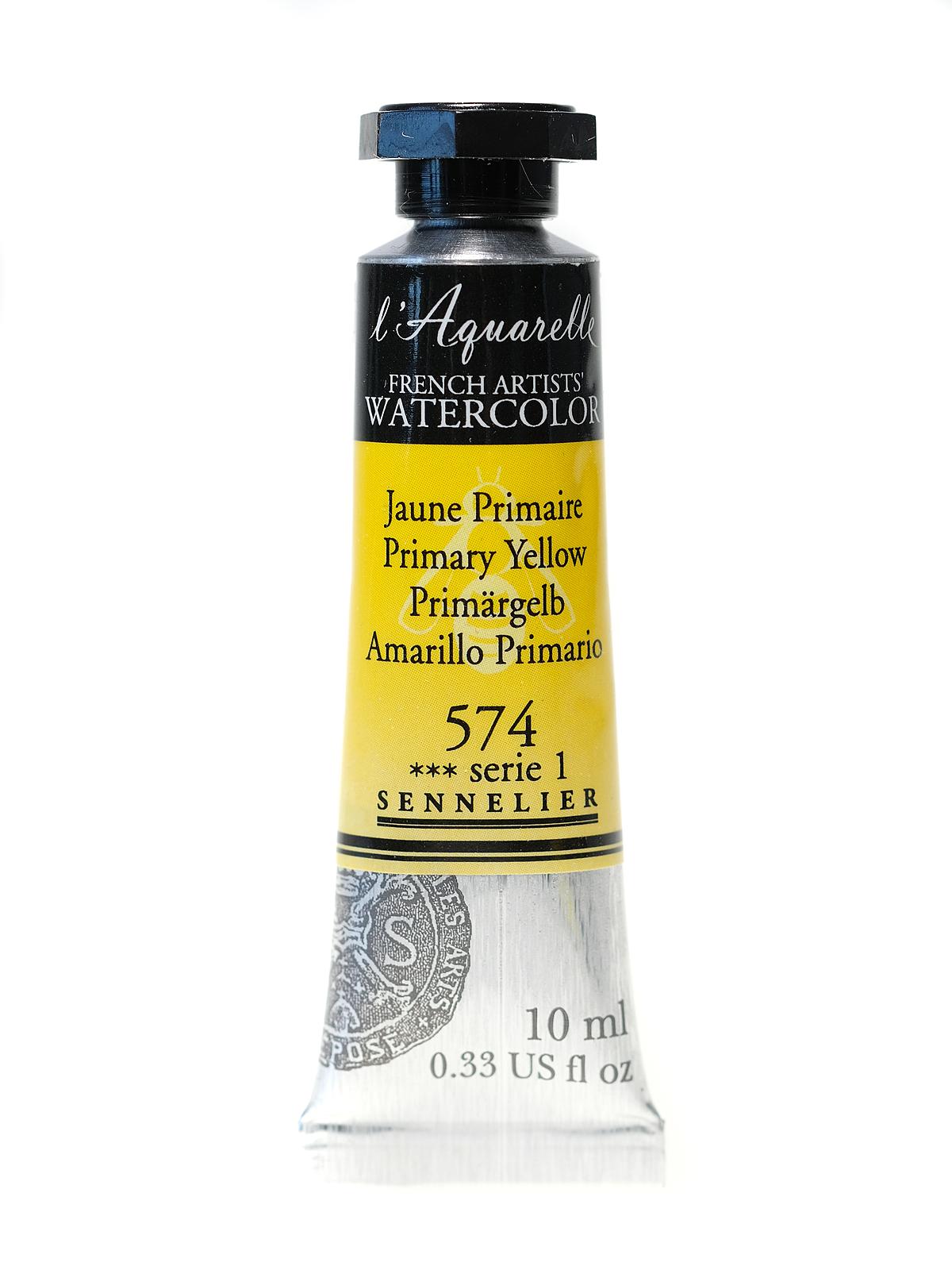 L'Aquarelle French Artists' Watercolor primary yellow 10 ml C7