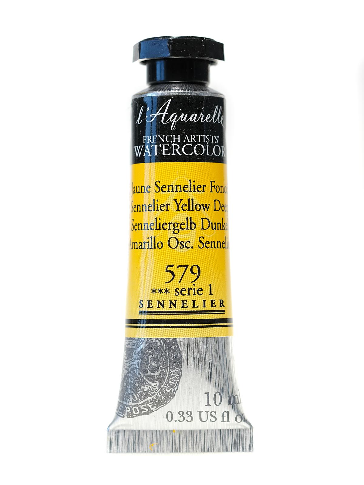 L'Aquarelle French Artists' Watercolor Sennelier yellow deep 10 ml C16