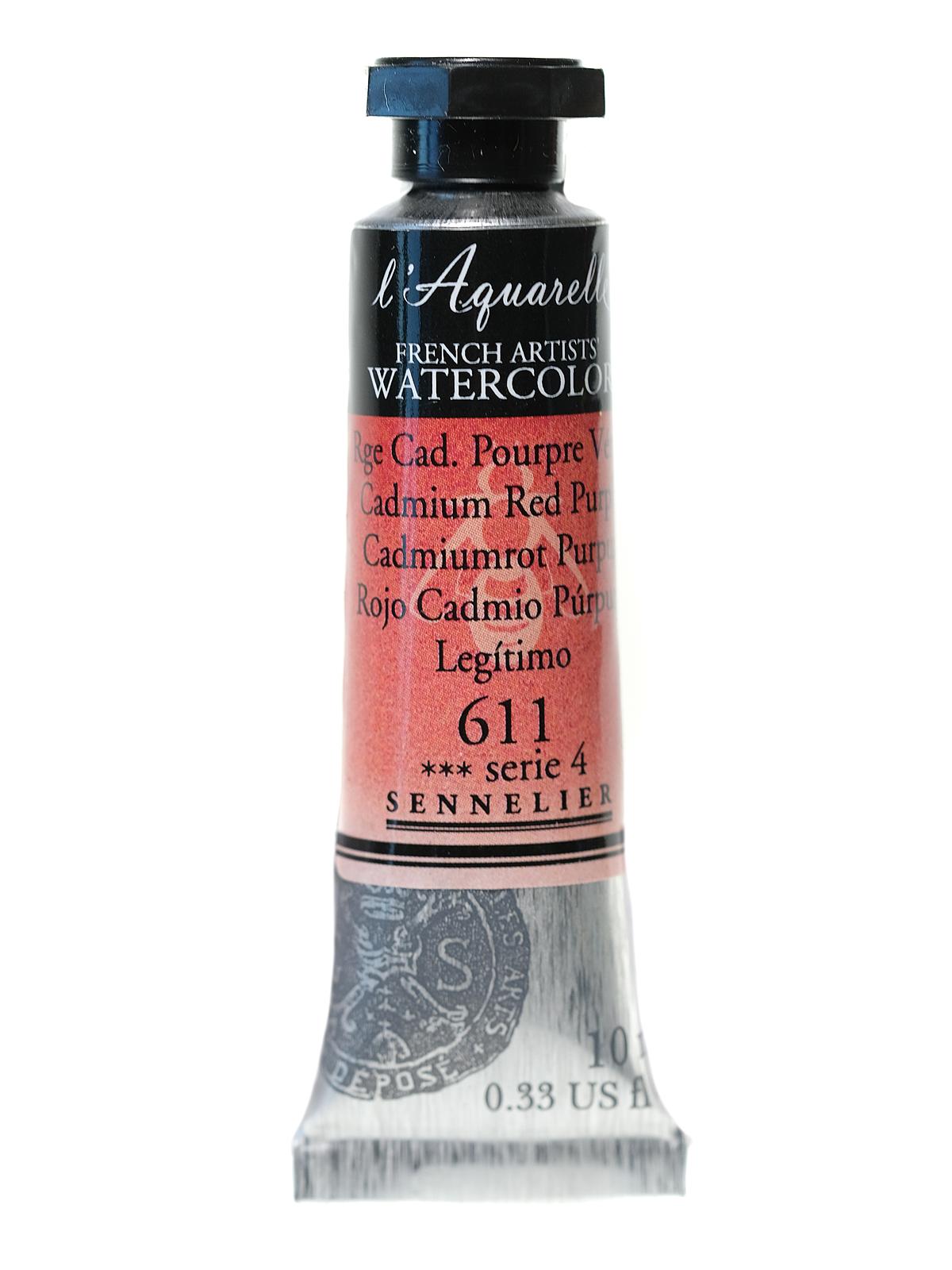 L'Aquarelle French Artists' Watercolor cadmium red purple 10 ml C28