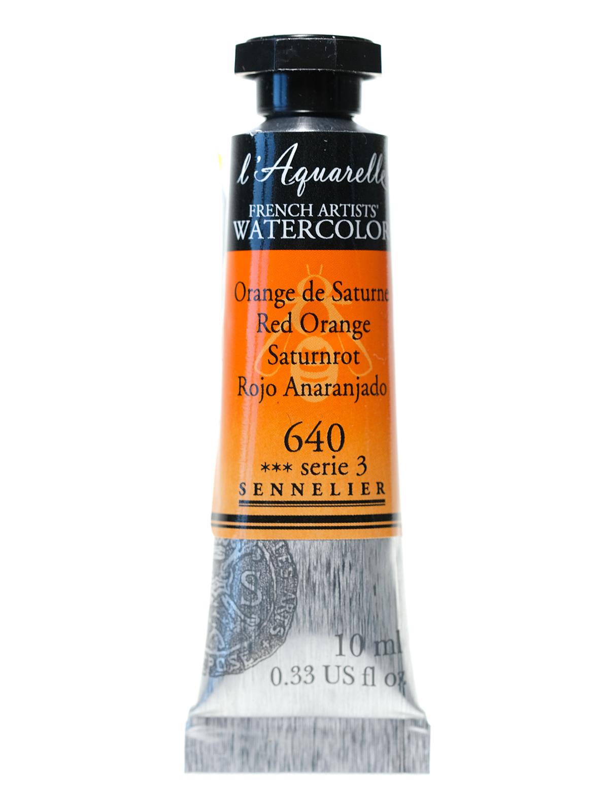 L'Aquarelle French Artists' Watercolor red orange 10 ml C18