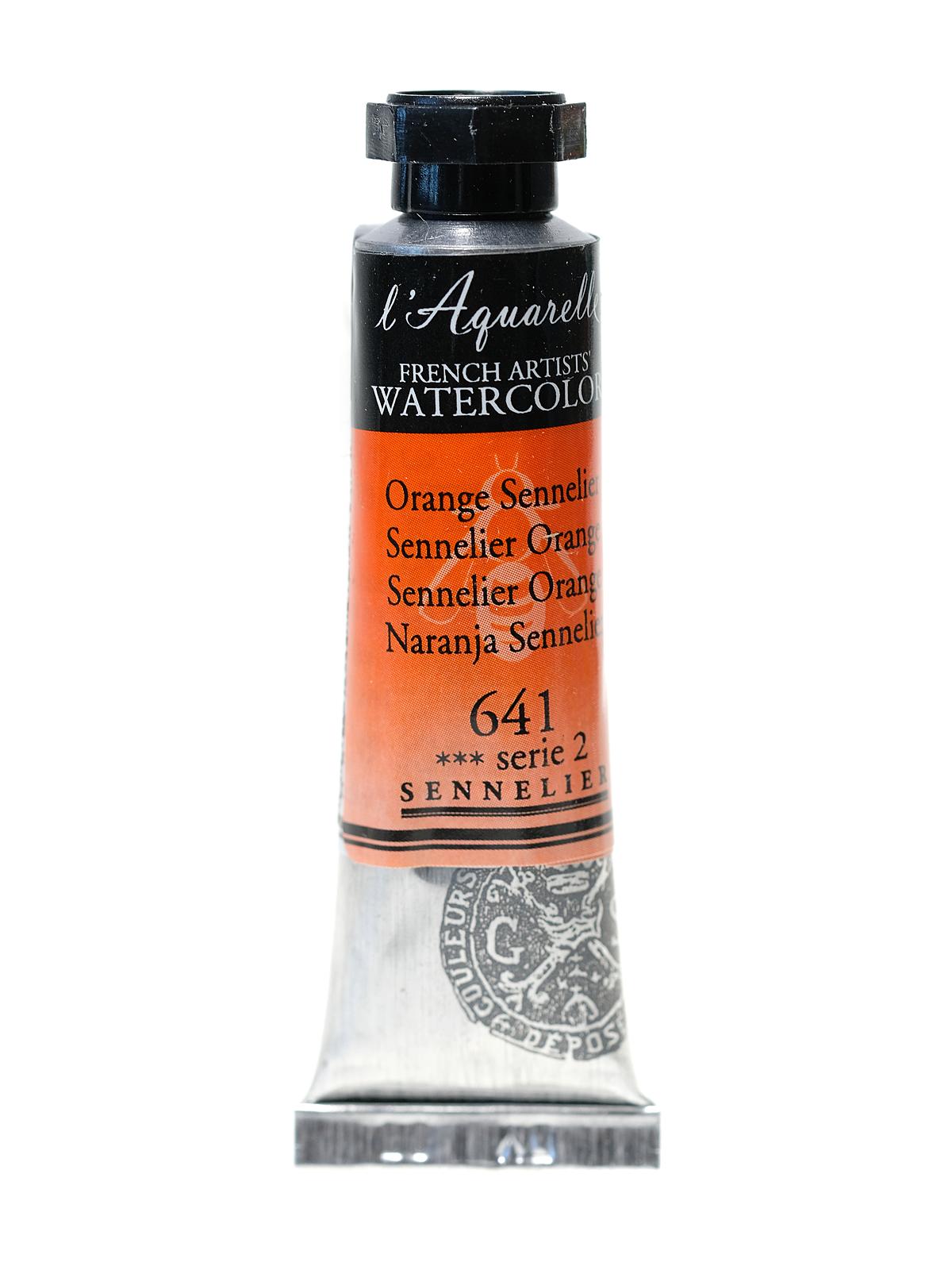 L'Aquarelle French Artists' Watercolor Sennelier orange 10 ml C19