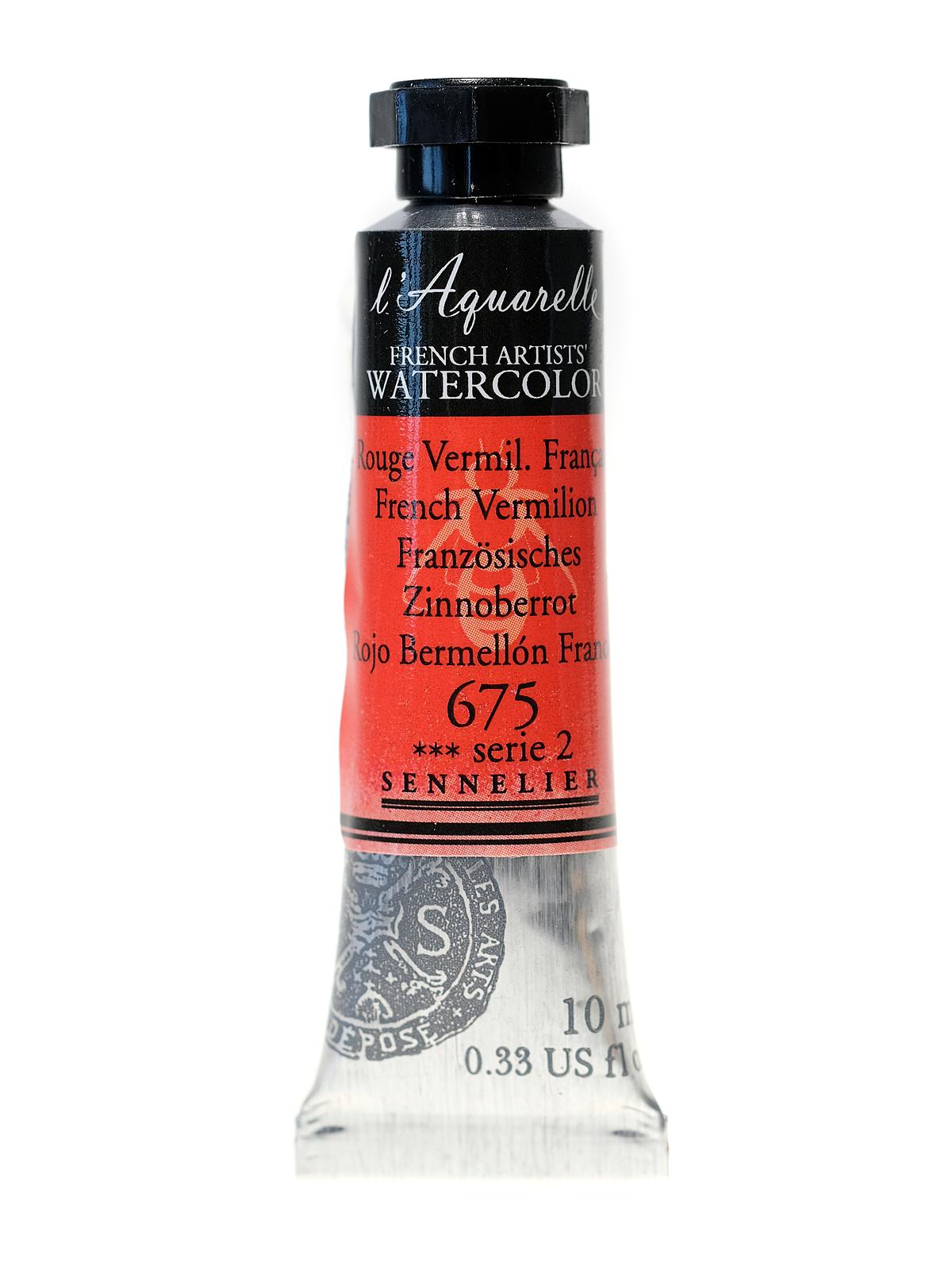L'Aquarelle French Artists' Watercolor French vermilion 10 ml C21