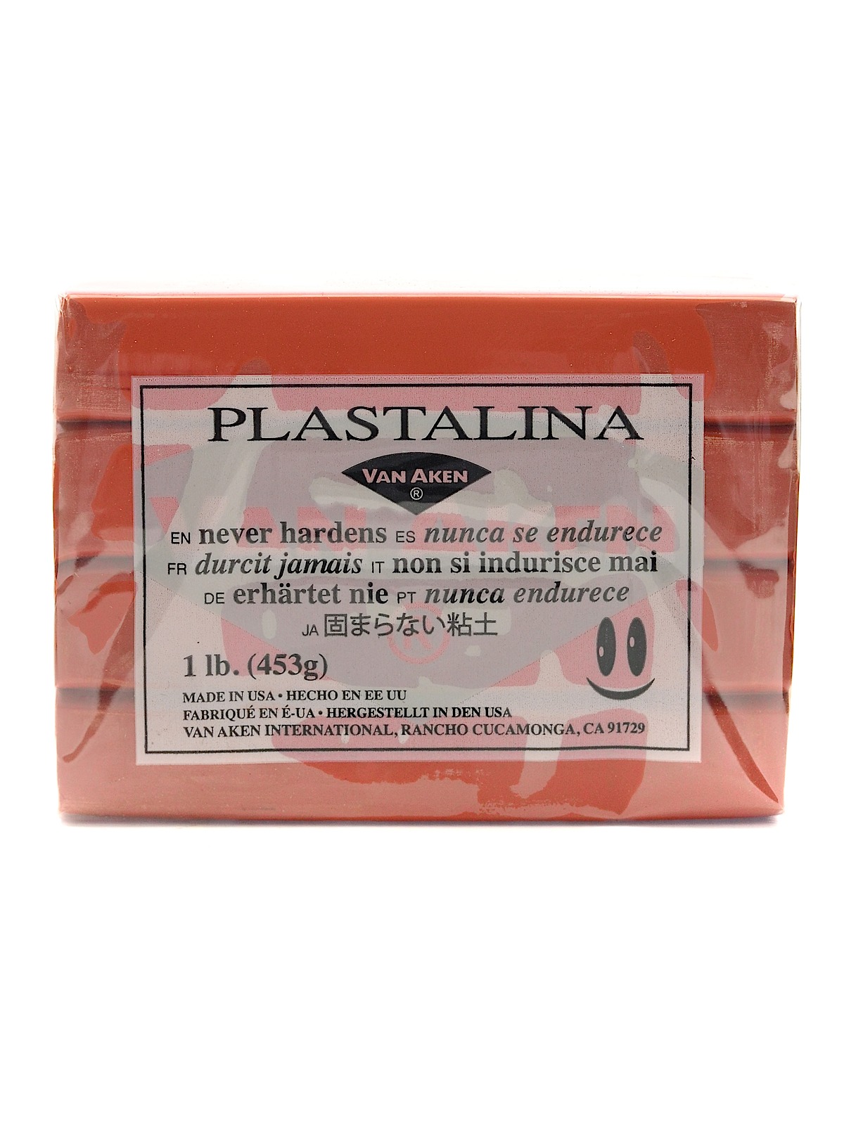 Plastalina Modeling Clay terra cotta 1 lb. bar