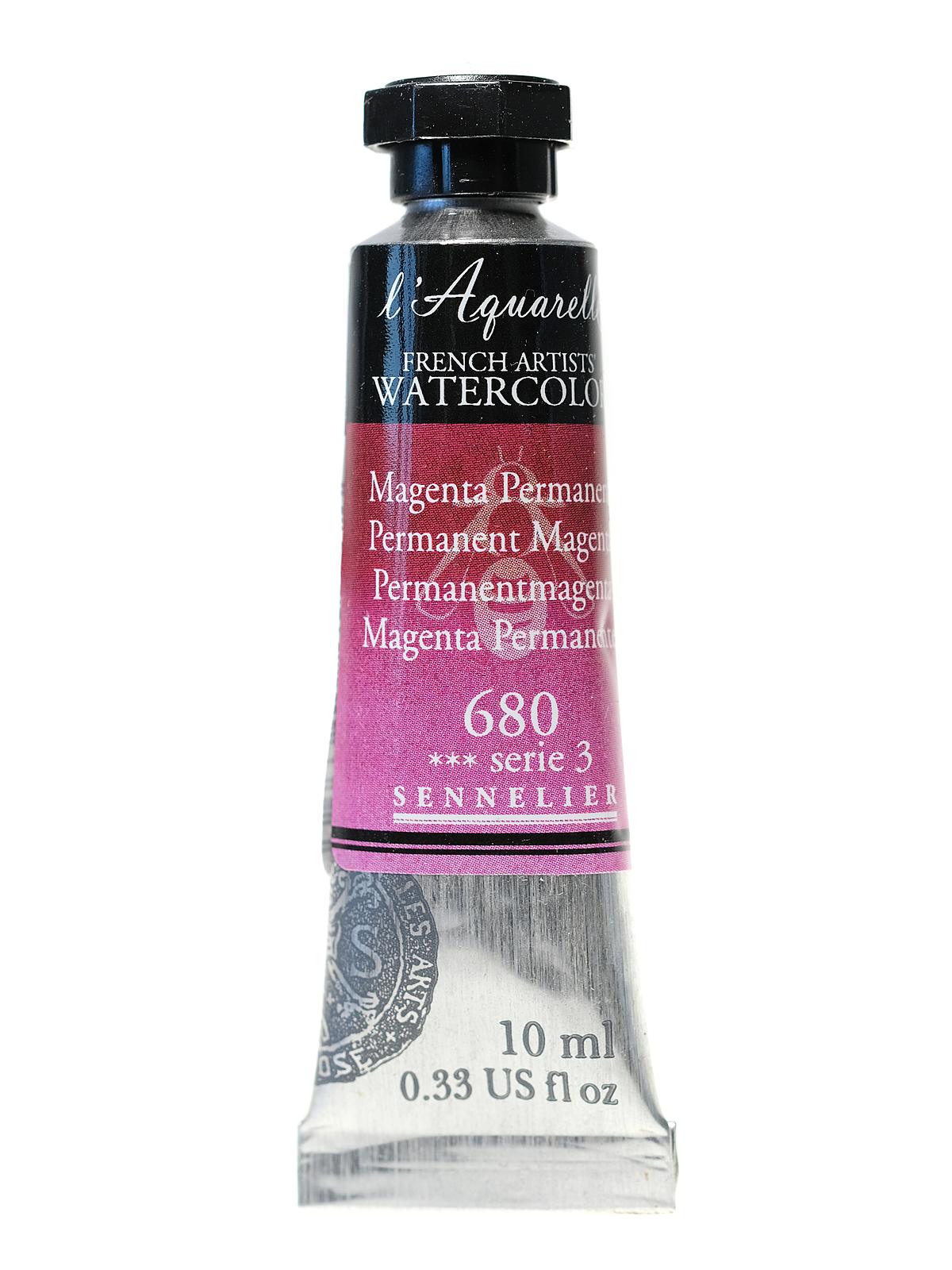 L'Aquarelle French Artists' Watercolor permanent magenta 10 ml C38