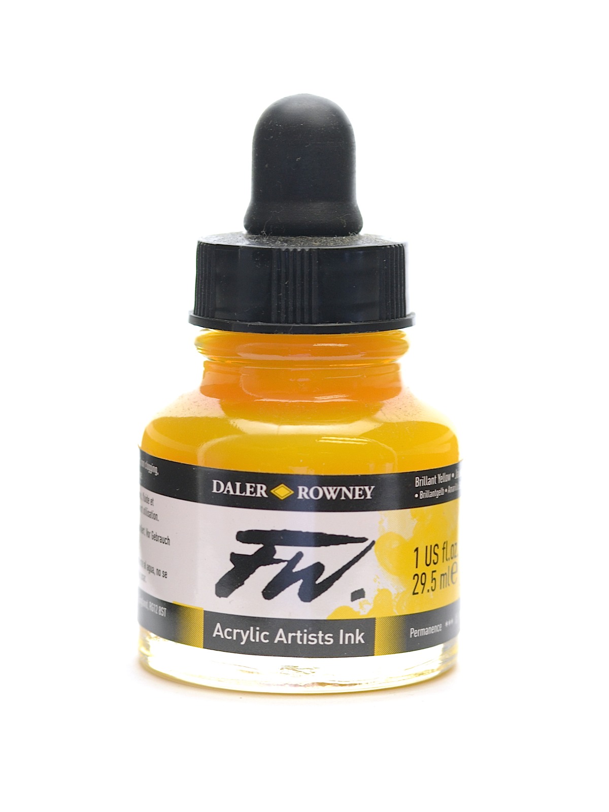 FW Artists' Ink brilliant yellow 1 oz.