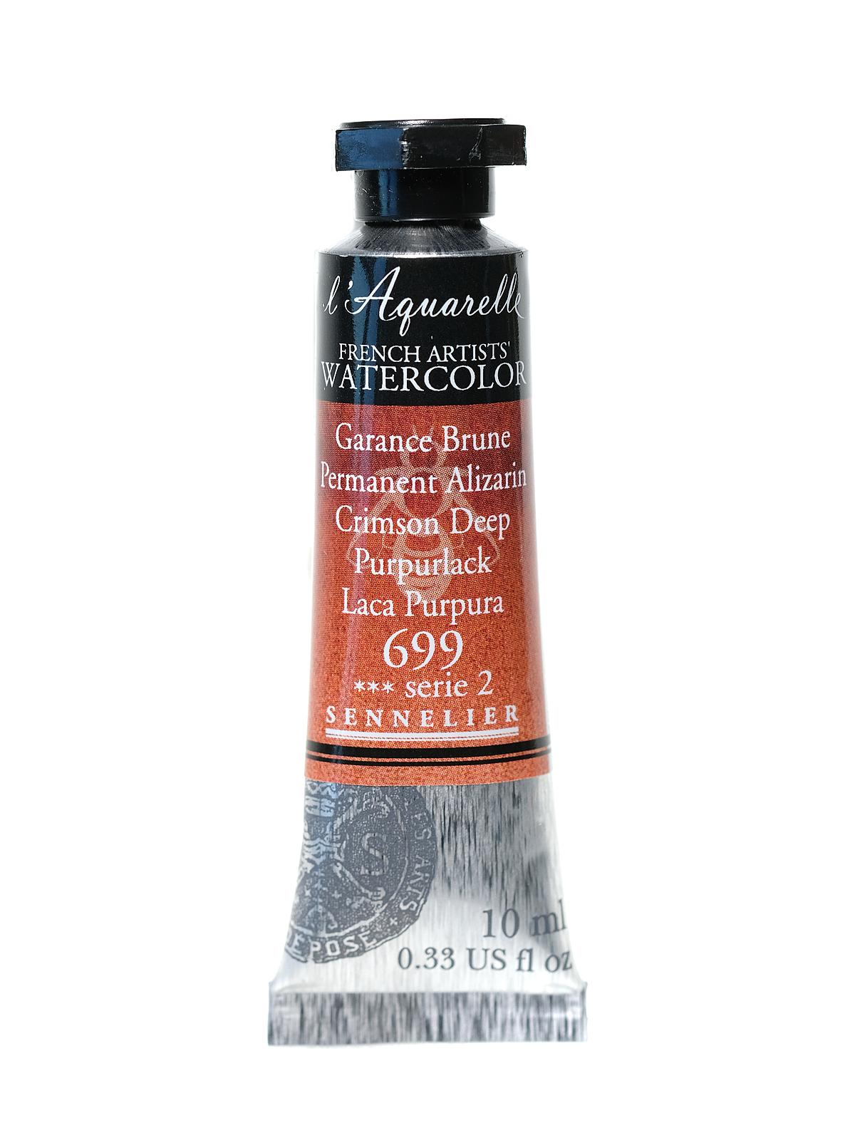 L'Aquarelle French Artists' Watercolor permanent alizarin crimson deep 10 ml C82