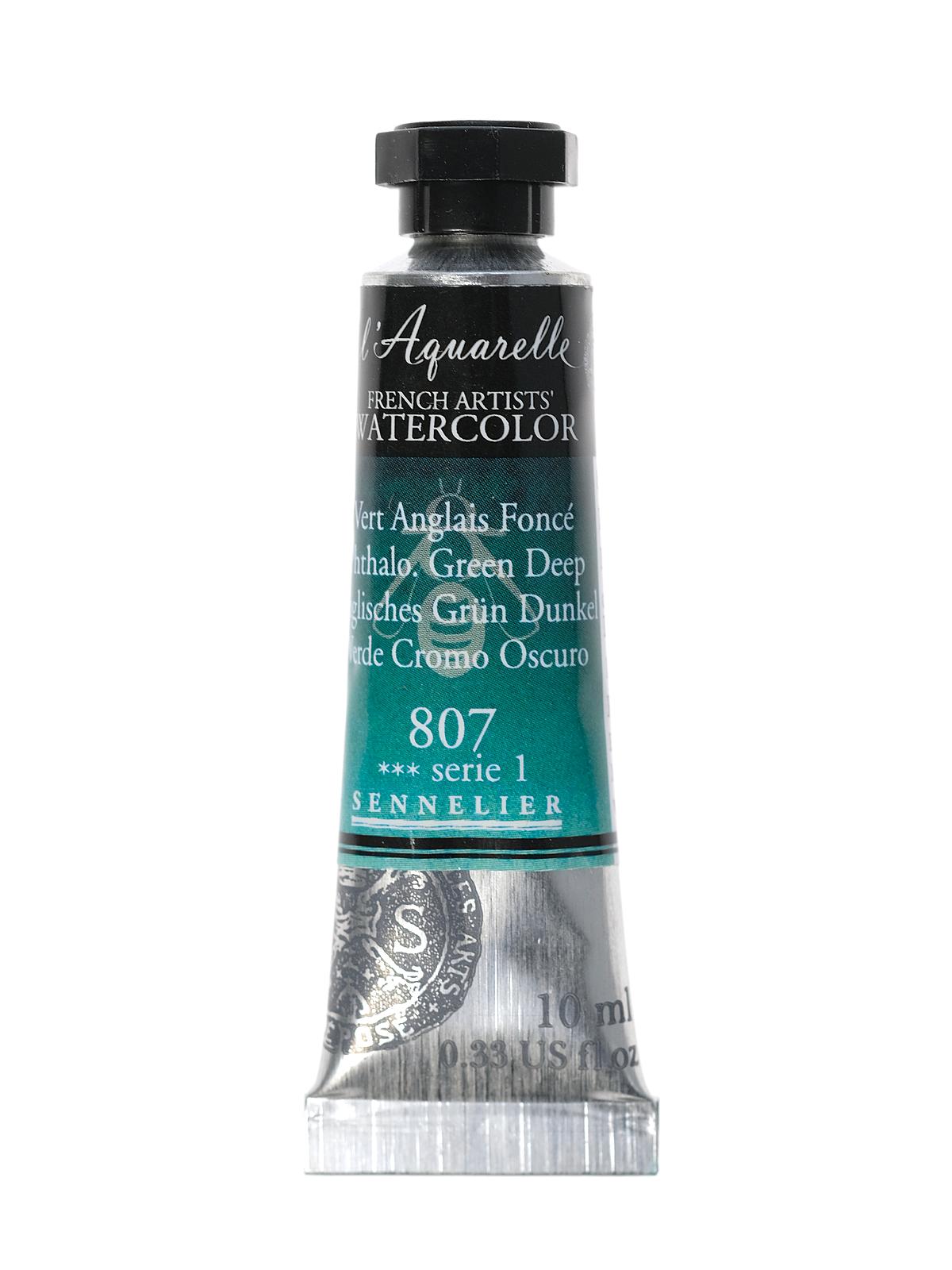 L'Aquarelle French Artists' Watercolor phthalo green deep 10 ml C62