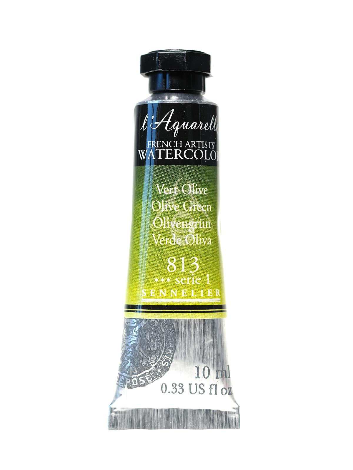 L'Aquarelle French Artists' Watercolor olive green 10 ml C71