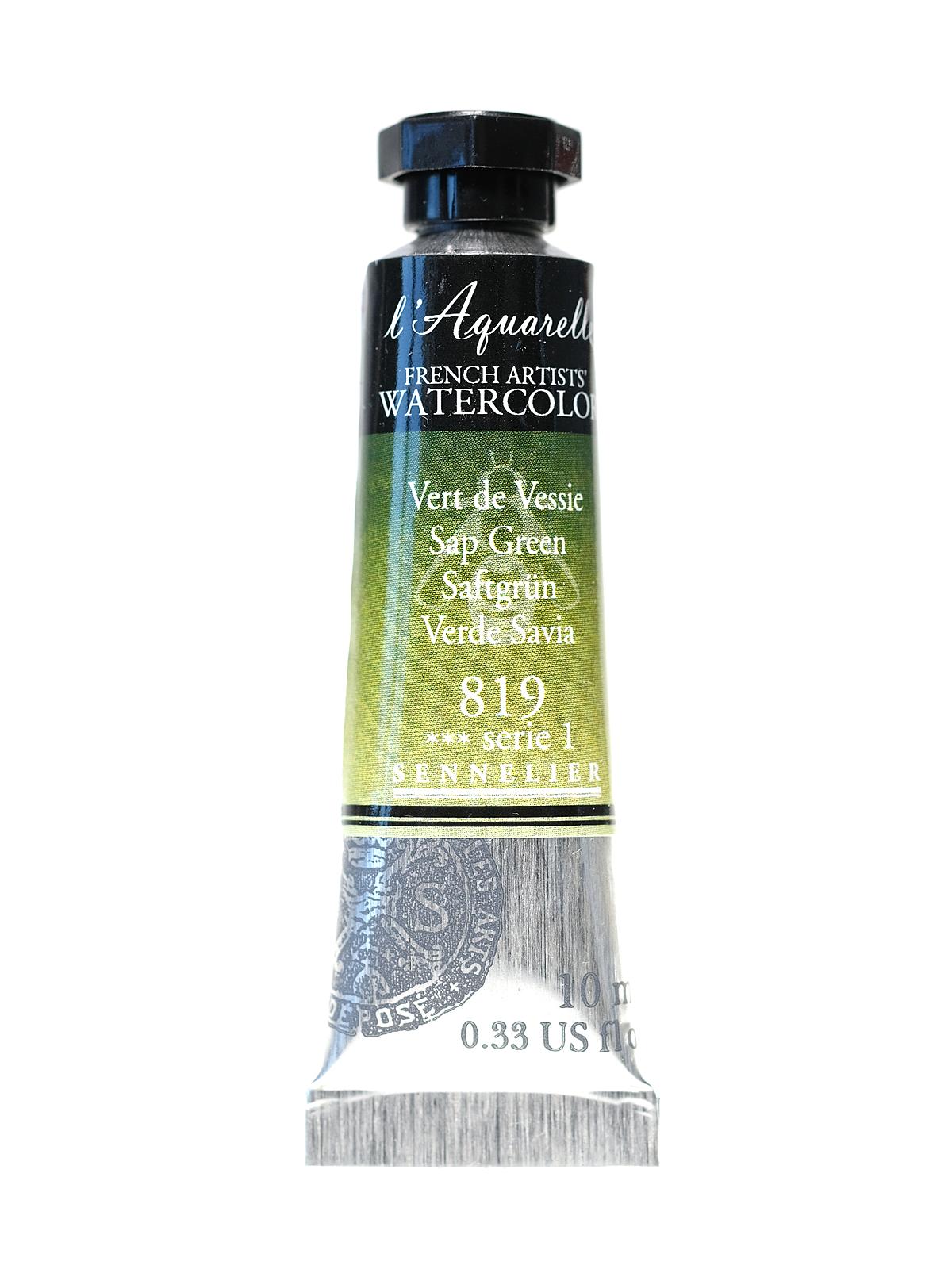 L'Aquarelle French Artists' Watercolor sap green 10 ml C70