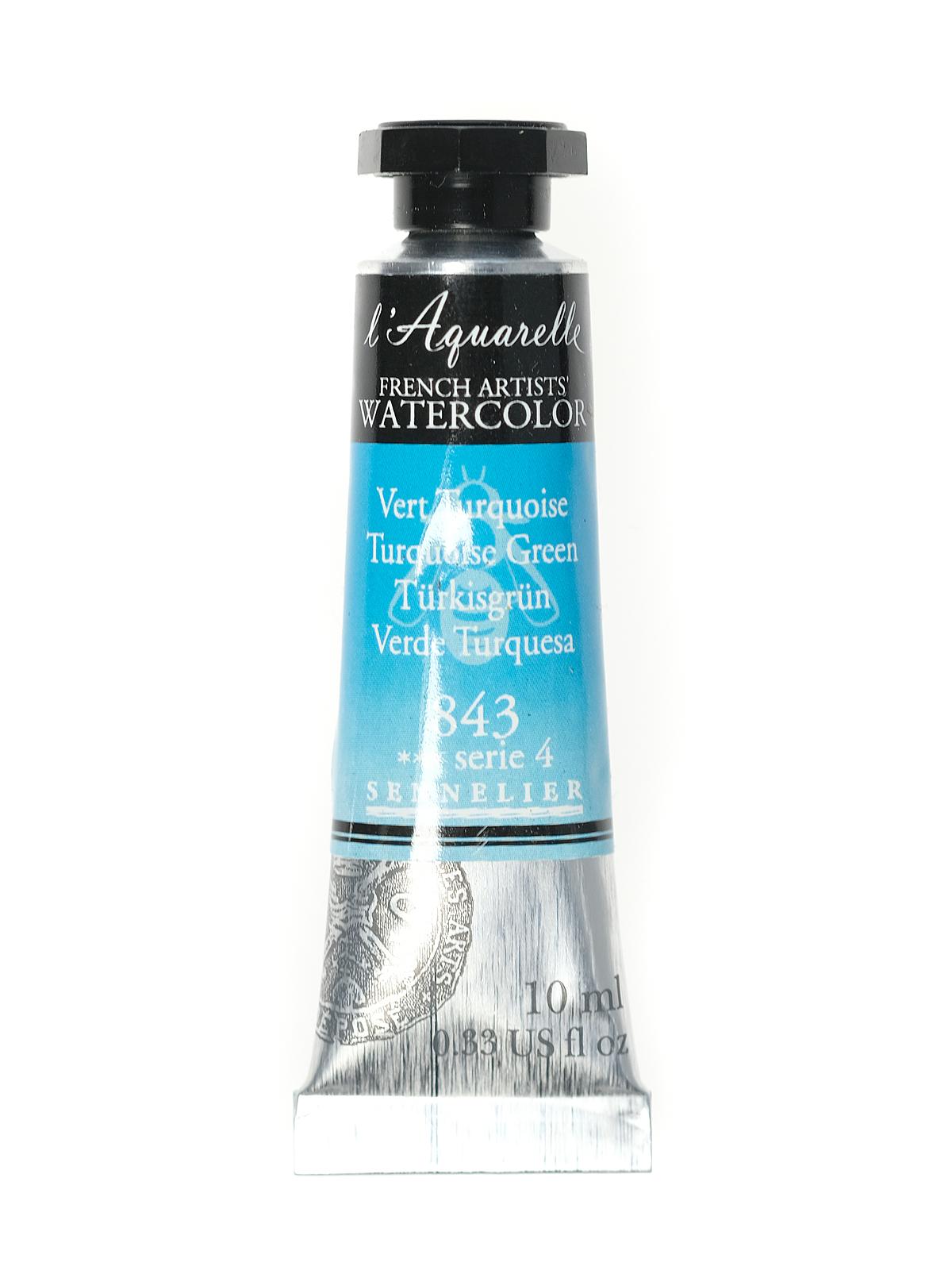 L'Aquarelle French Artists' Watercolor turquoise green 10 ml C58