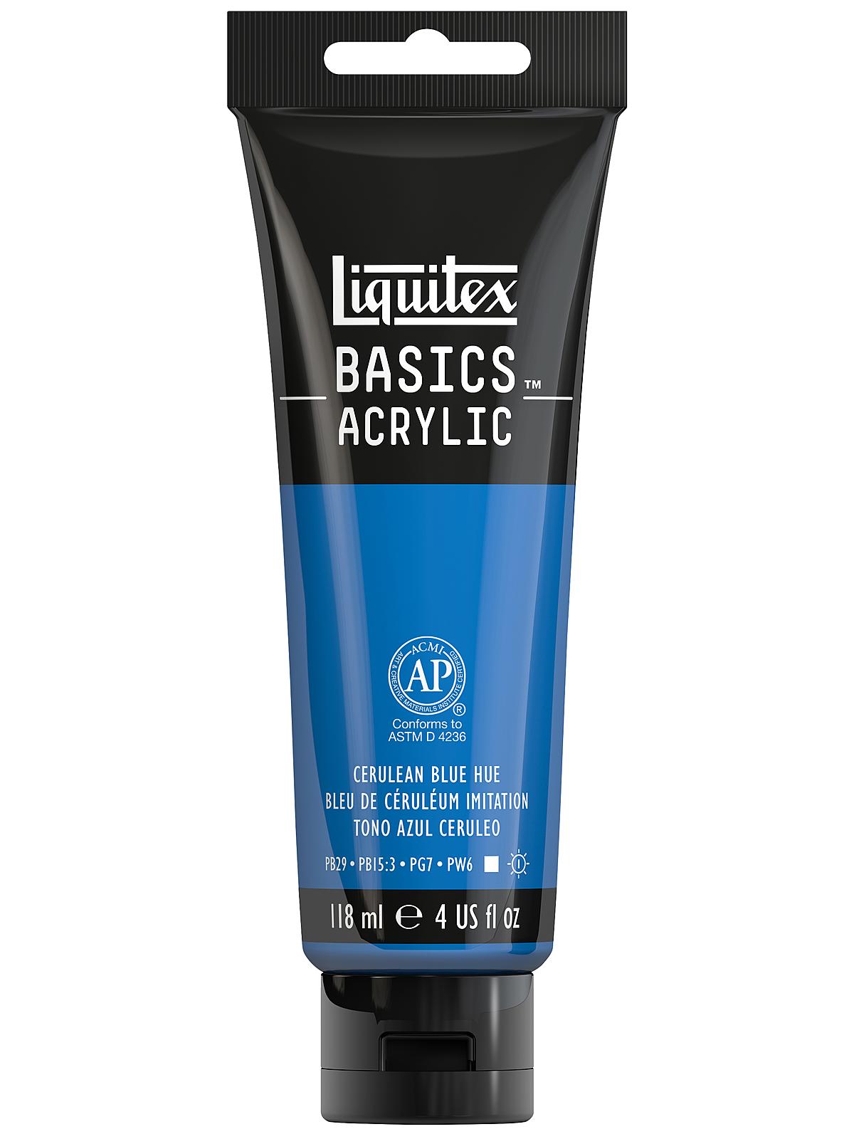 Basics Acrylics Colors cerulean blue hue 4 oz. tube