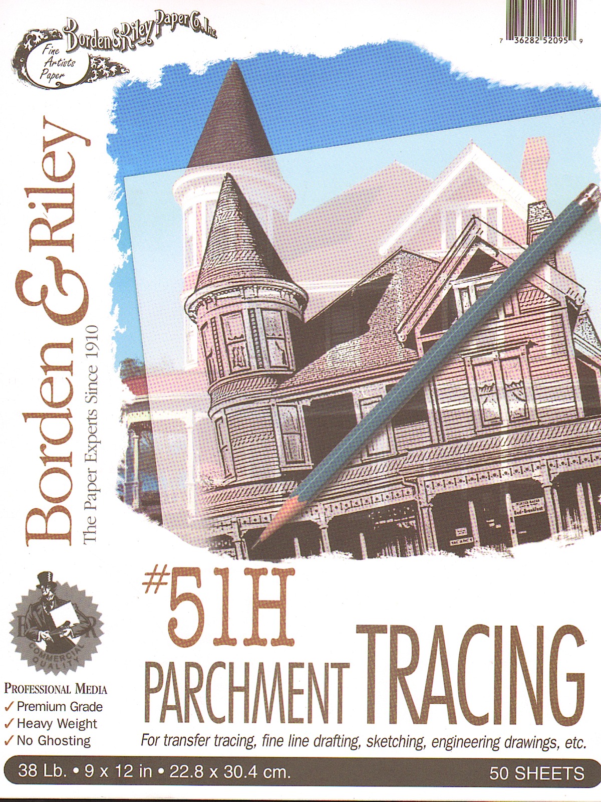 #51h Parchment Tracing Paper 9 In. X 12 In. Pad Of 50