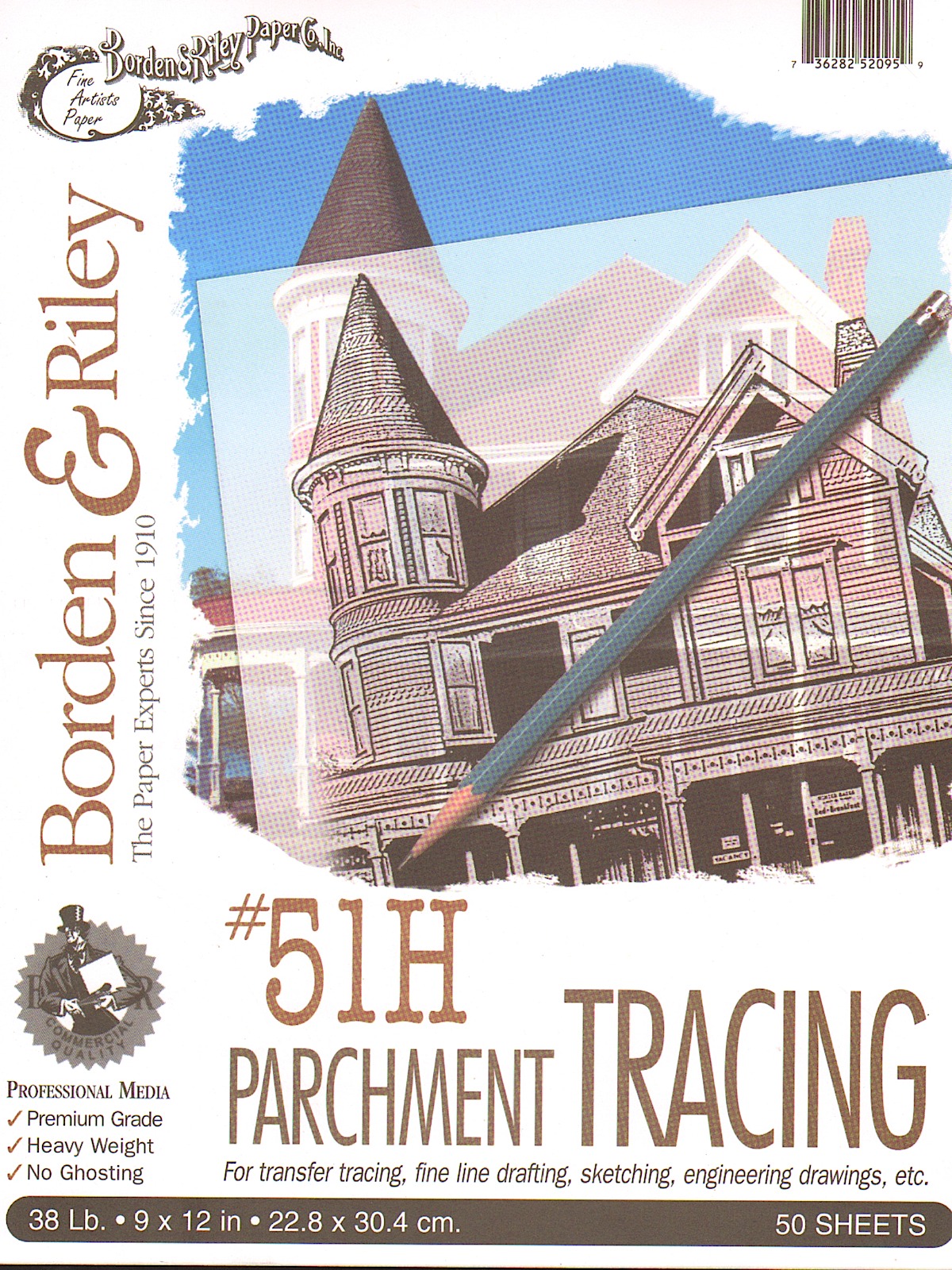 #51H Parchment Tracing Paper 9 in. x 12 in. pad of 50