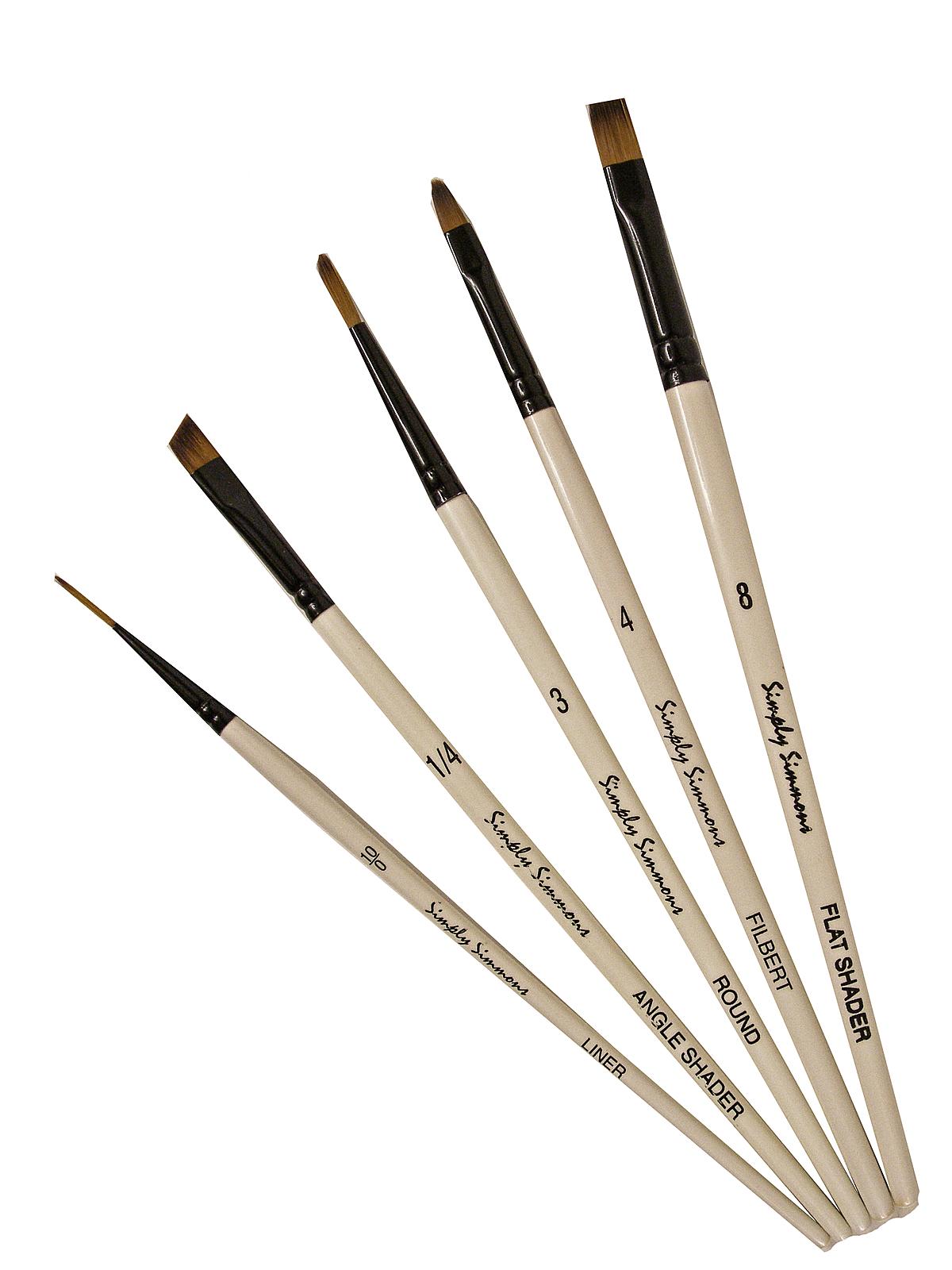 Simply Simmons Short Handle Brush Sets Go To Set 5-piece