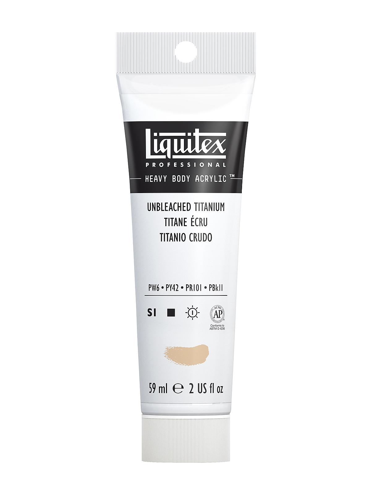 Heavy Body Professional Artist Acrylic Colors unbleached titanium 2 oz.