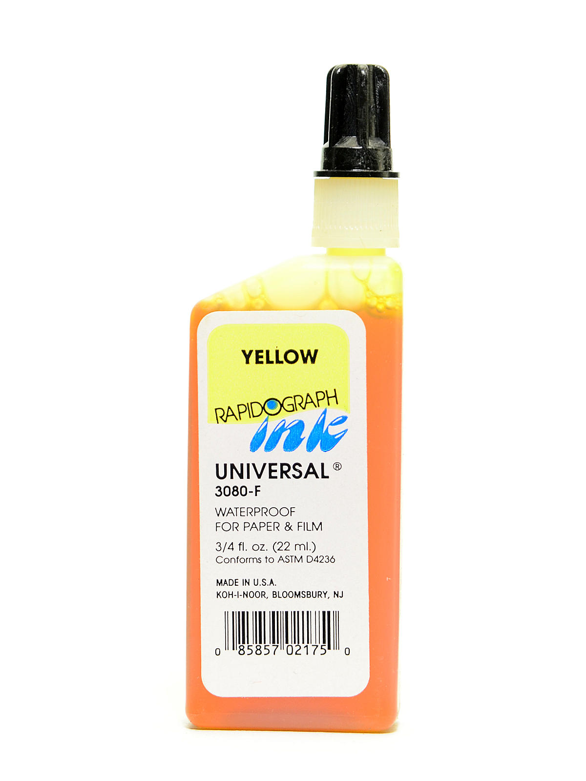 Technical Inks Universal Drawing Ink Yellow 3 4 Oz.