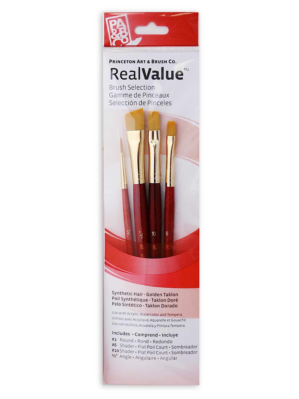 Real Value Series Red Short Handled Brush Sets 9123 set of 4