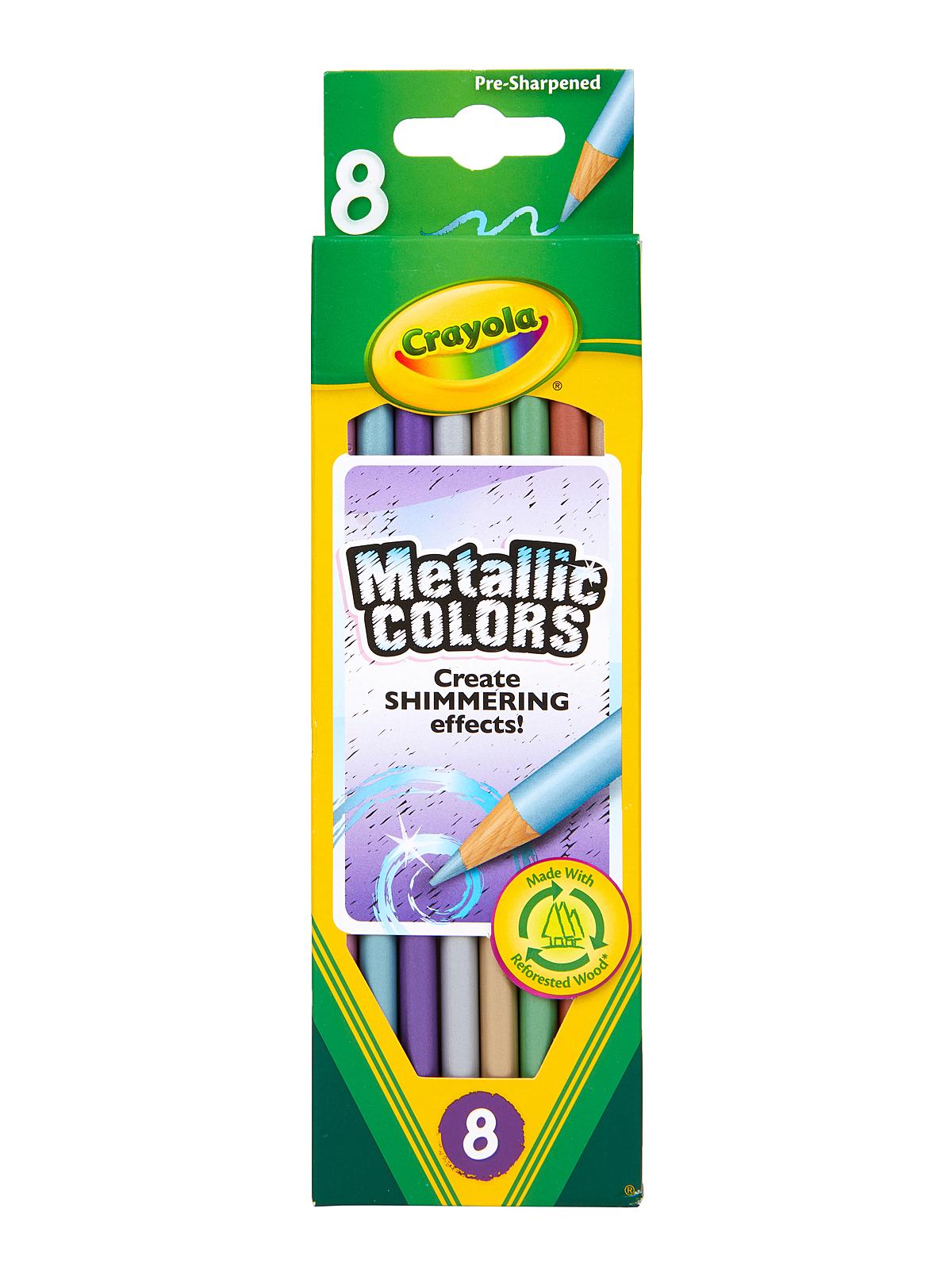 Colored Pencils Box Of 8 Metallic Colors