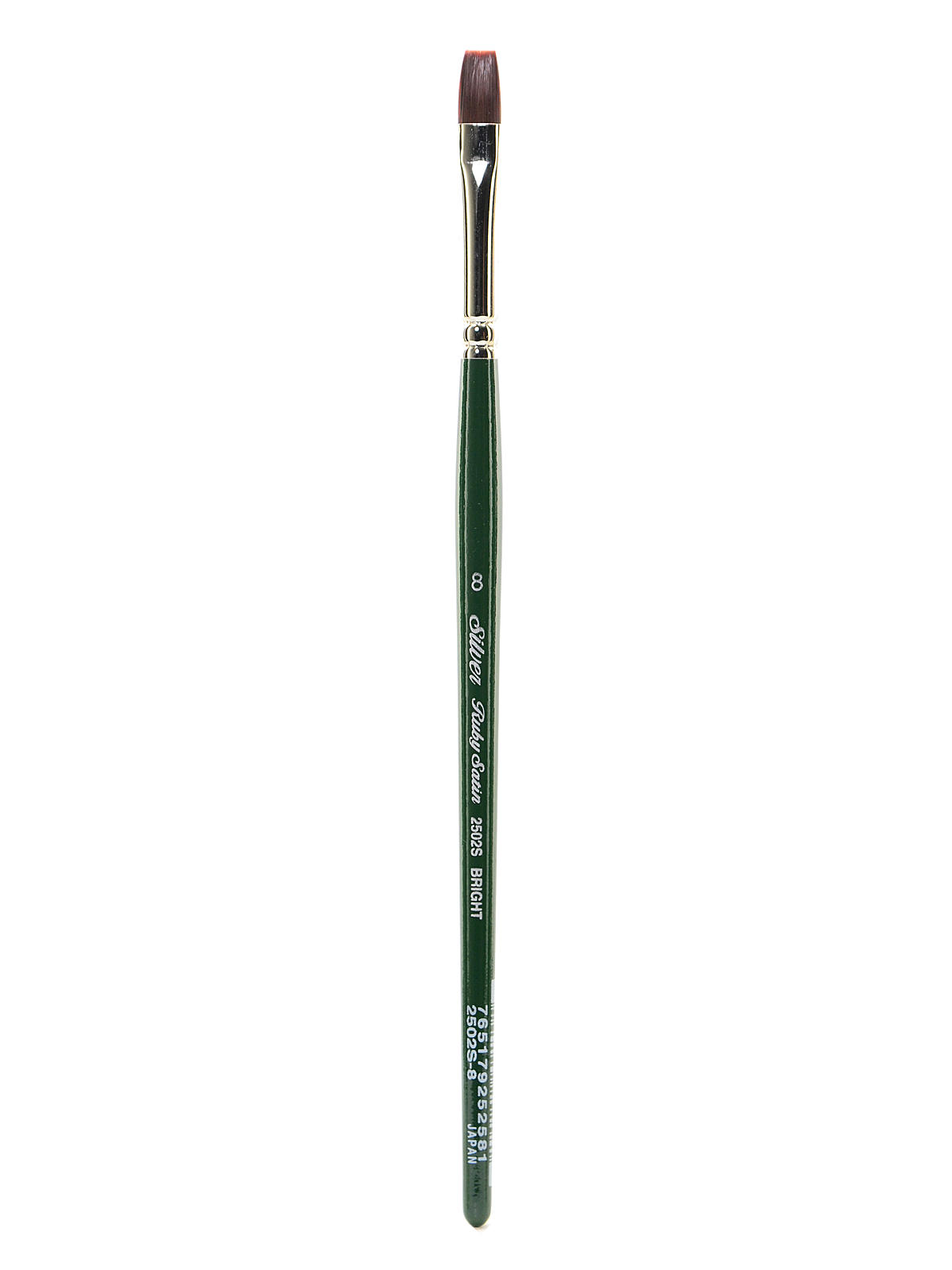 Ruby Satin Series Synthetic Brushes Short Handle 8 bright 2502S