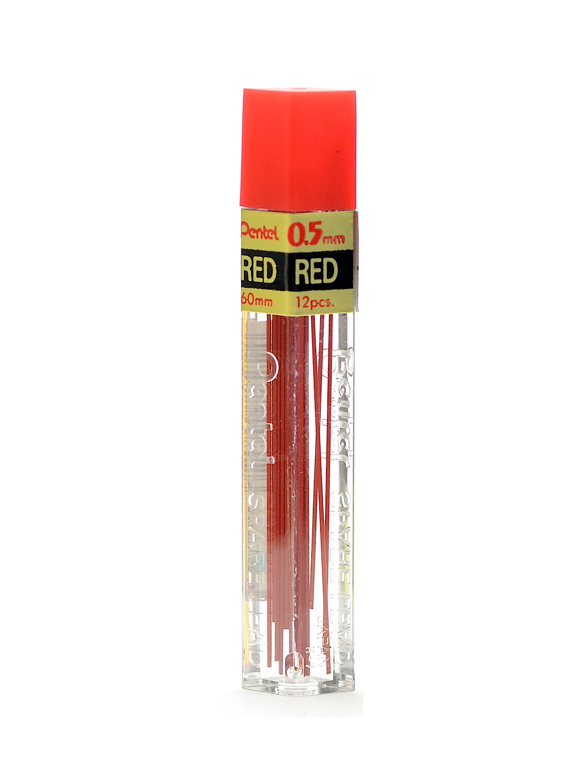 Colored Lead Refills red 0.5 mm tube of 12