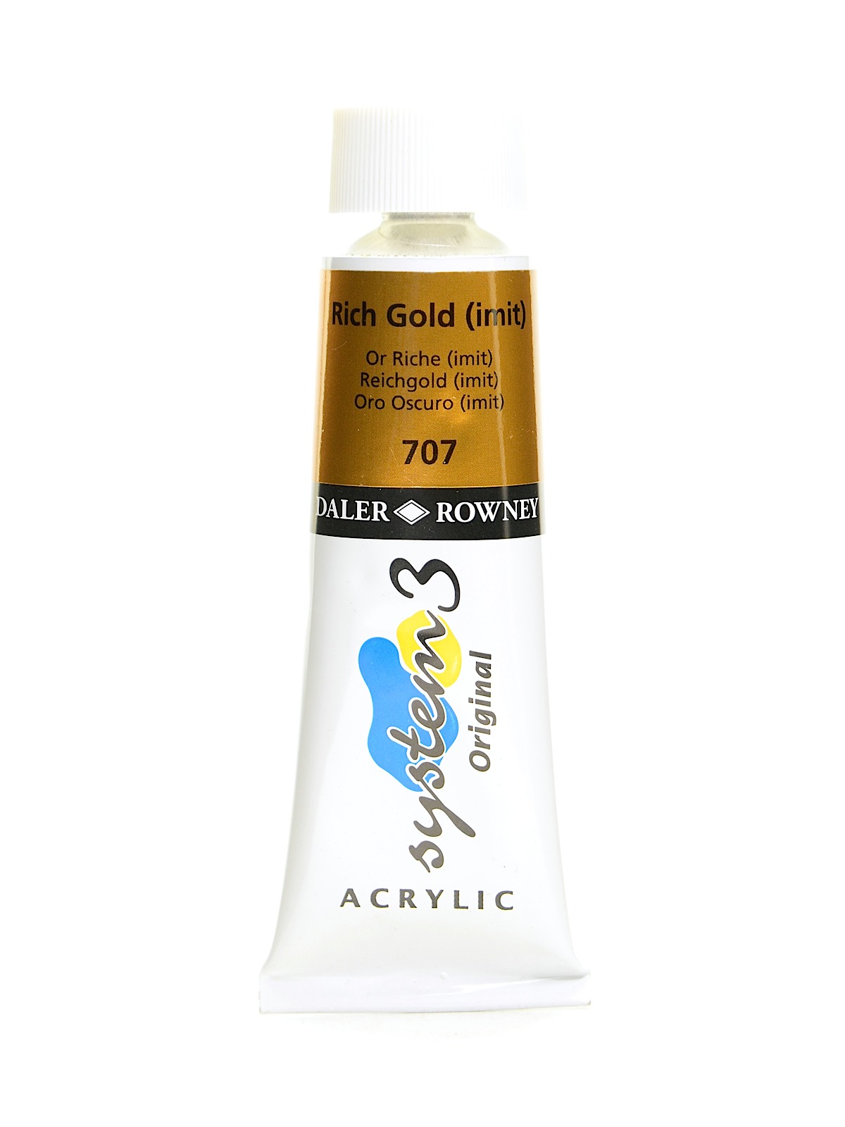 System 3 Acrylic Colour Rich Gold Hue 75 Ml