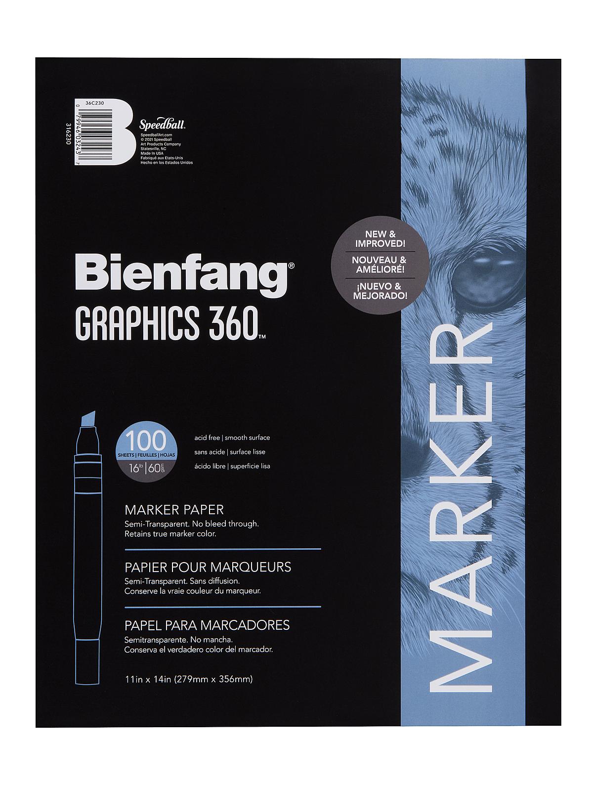 Graphics 360 Translucent Marker Paper 11 In. X 14 In. Pad Of 100