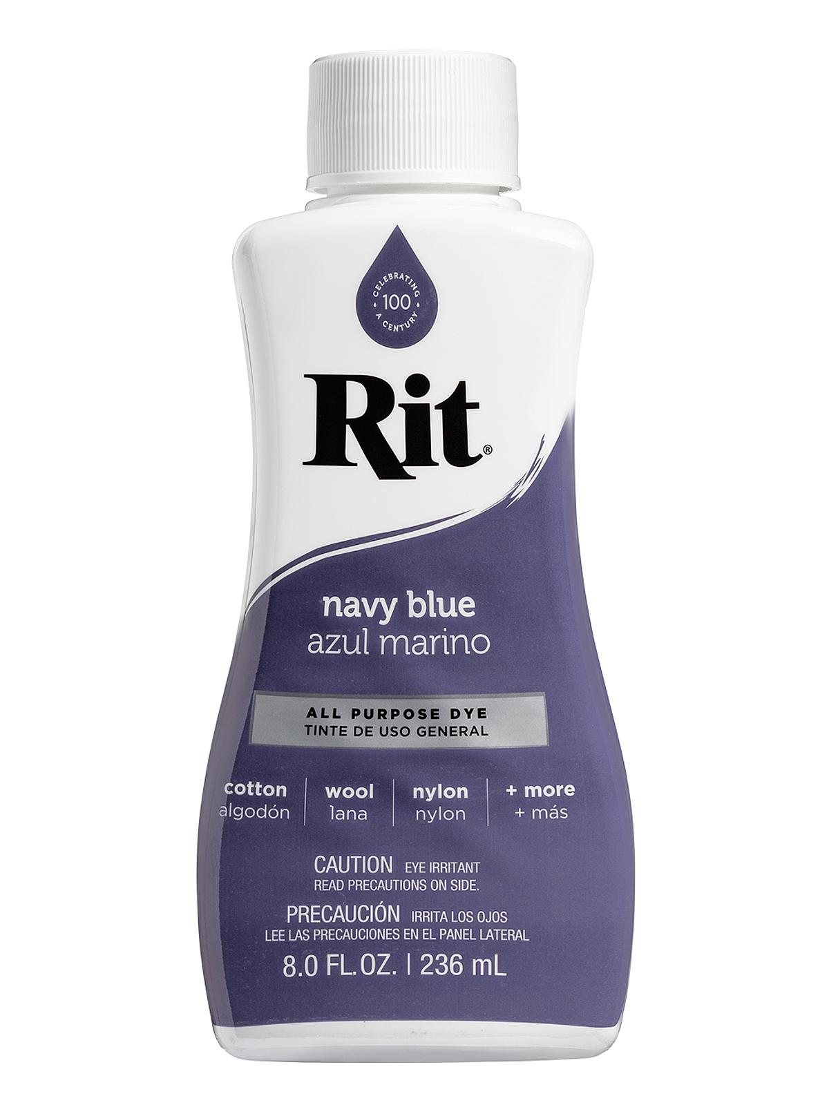 Dyes navy blue liquid 8 oz. bottle