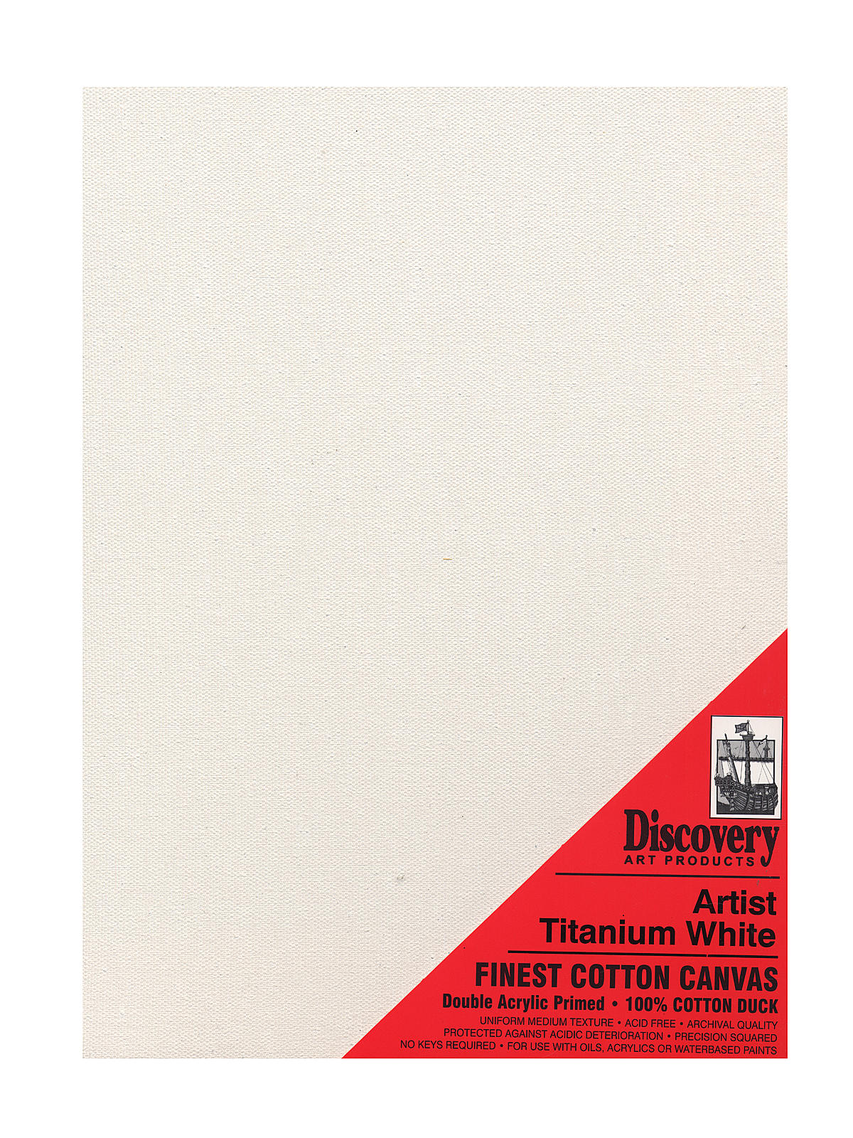 Finest Stretched Cotton Canvas White 18 In. X 24 In. Each