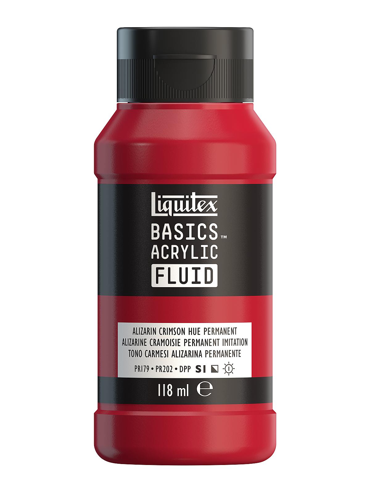 BASICS Fluid Acrylic Colors alizarin crimson hue permanent 4 oz. (118 ml)