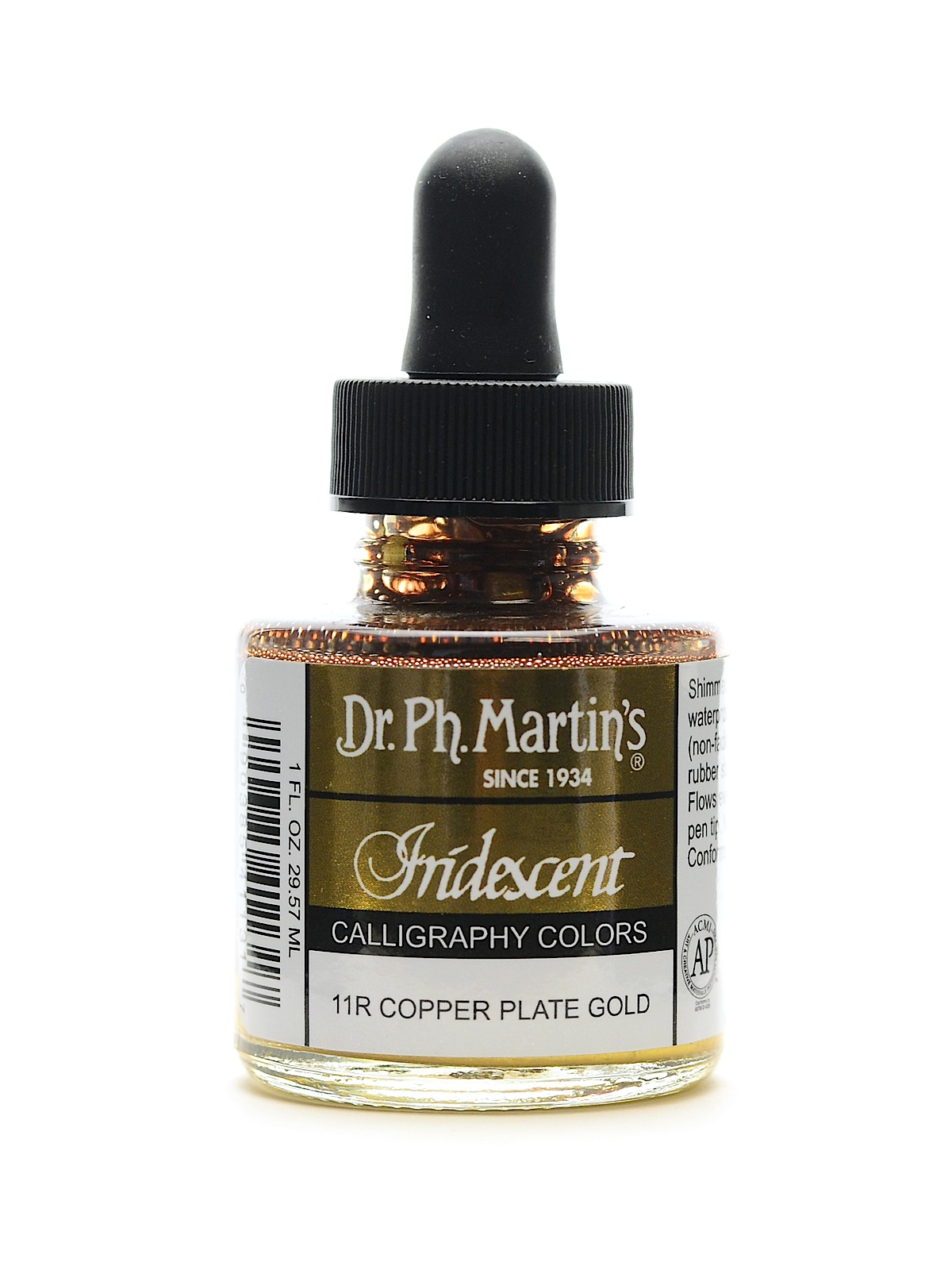 Iridescent Calligraphy Colors 1 oz. copper plate gold