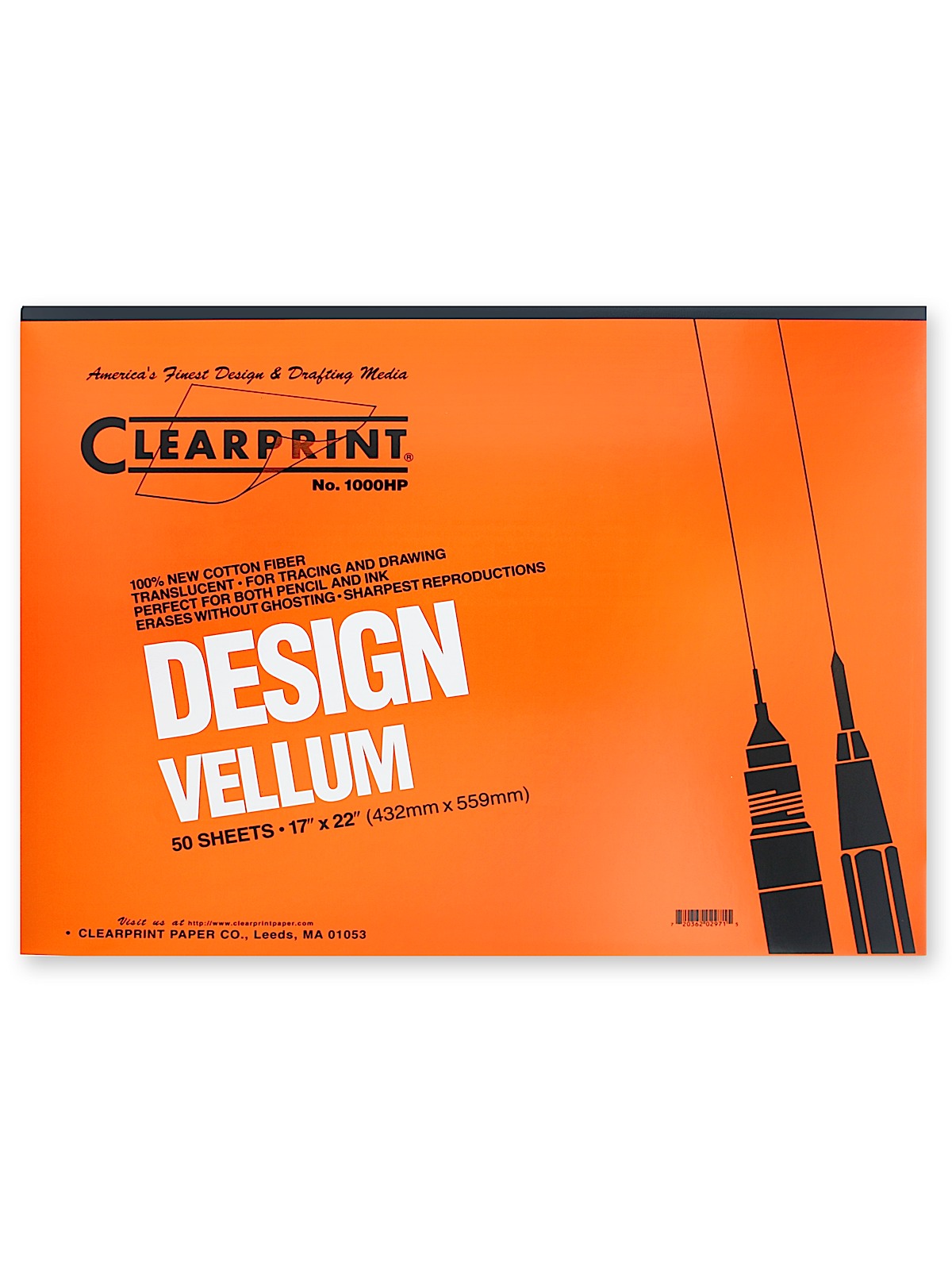 Design Vellum Pad No. 1000hp 17 In. X 22 In. Pad Of 50