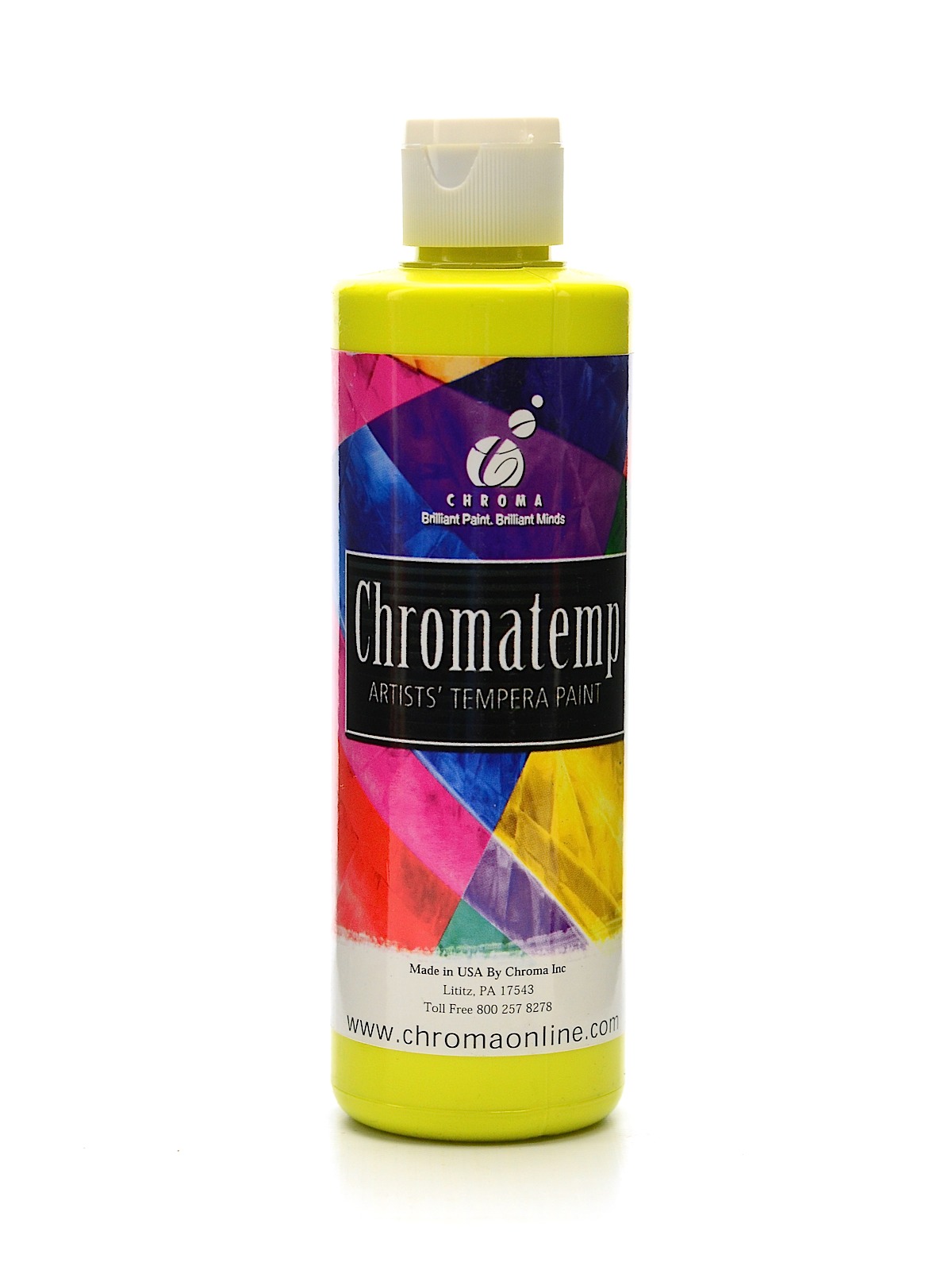 ChromaTemp Artists' Tempera Paint yellow 8 oz.