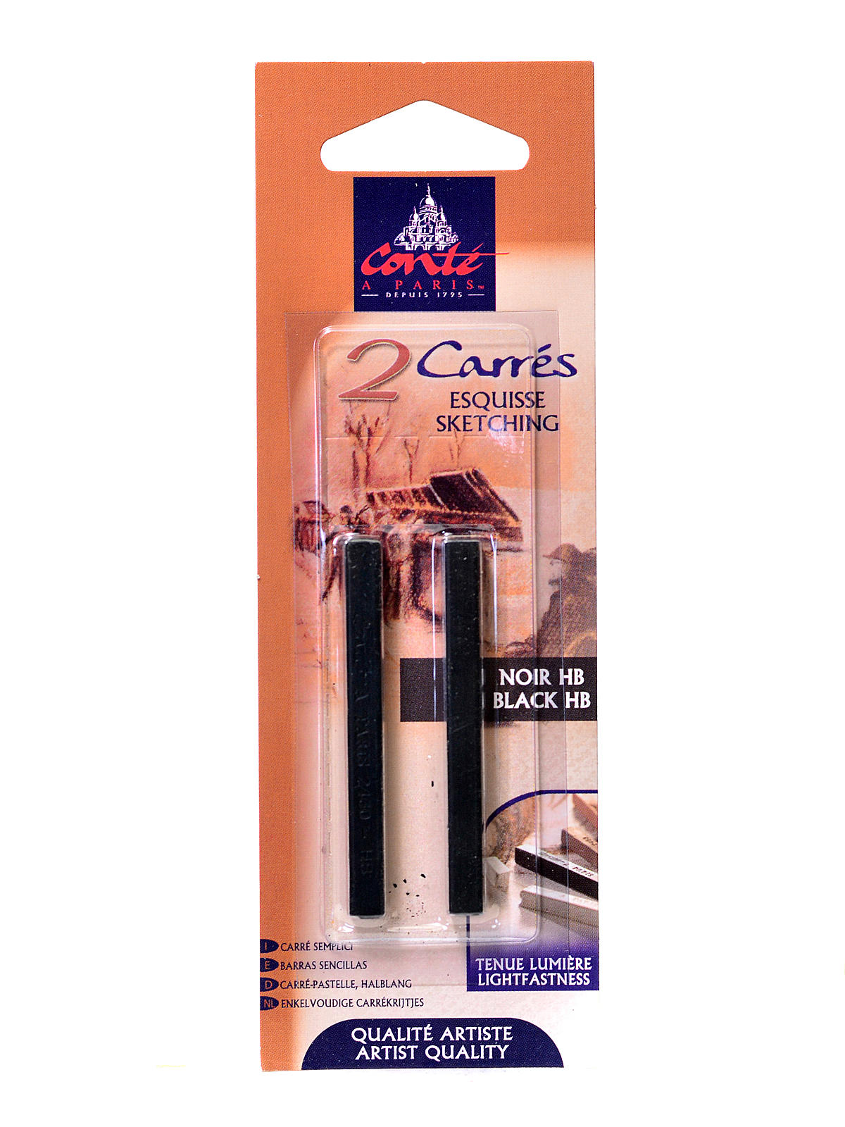 Crayons black HB pack of 2