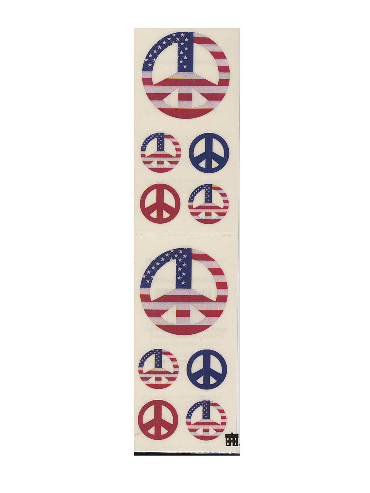 Sticky Pix Stickers Peace Sign Us Flag