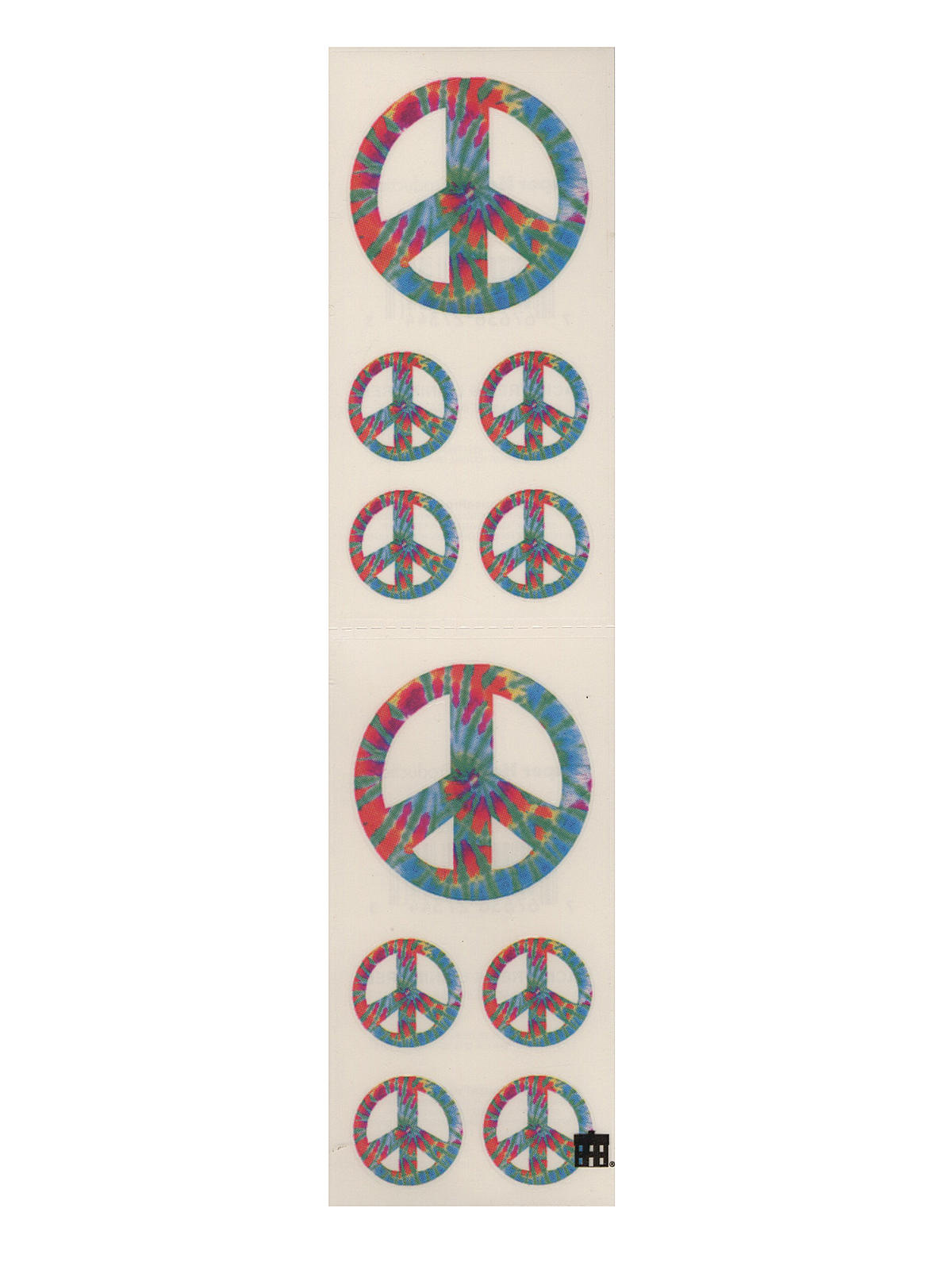 Sticky Pix Stickers Peace Sign Tie Dye