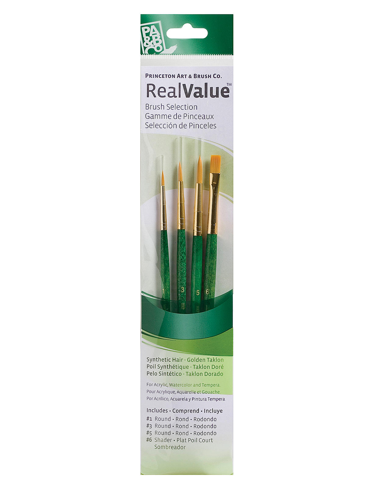 Real Value Series 9000 Green Handled Brush Sets 9115 Set Of 4