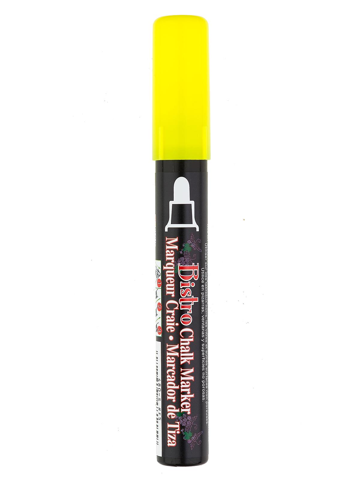 Bistro Chalk Markers fluorescent yellow broad point